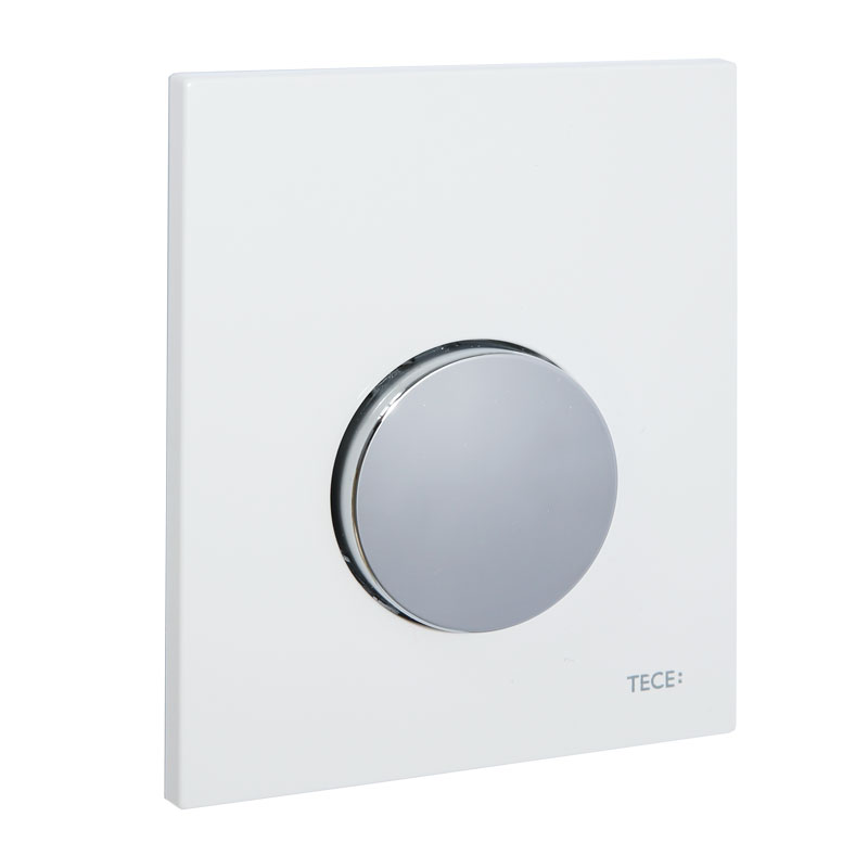 TECEloop urinoir bedieningsplaat kunststof 9242627  -  Wit toetsen chroom