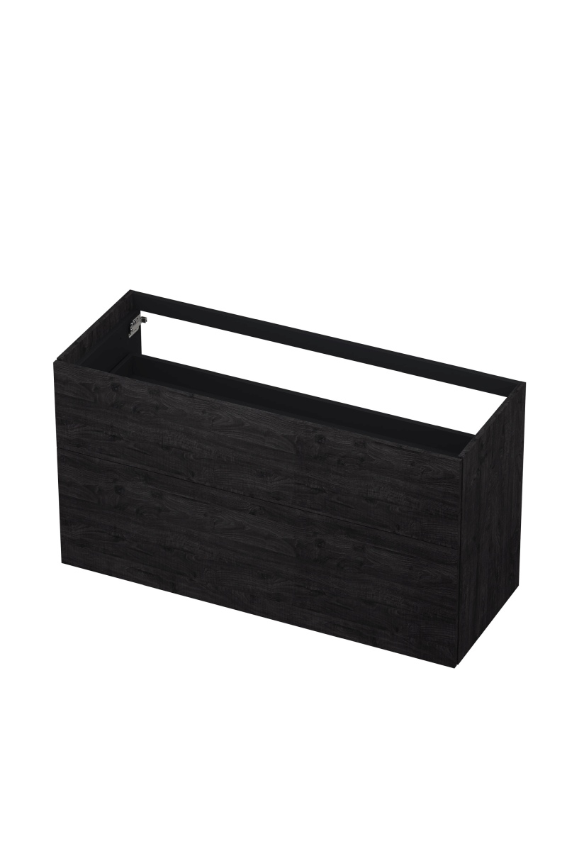 INK onderk. 2 laden push to open 65cm hout decor 1259202 Houtskool eiken H650xB1200xD450