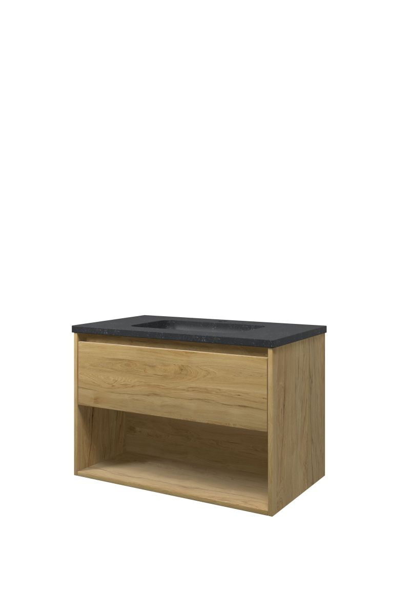 Proline set hardsteen Elegant wast. met 1 krgt. en onderk. met schap 1815632 Ideal oak/Blue stone H545xB800xD460