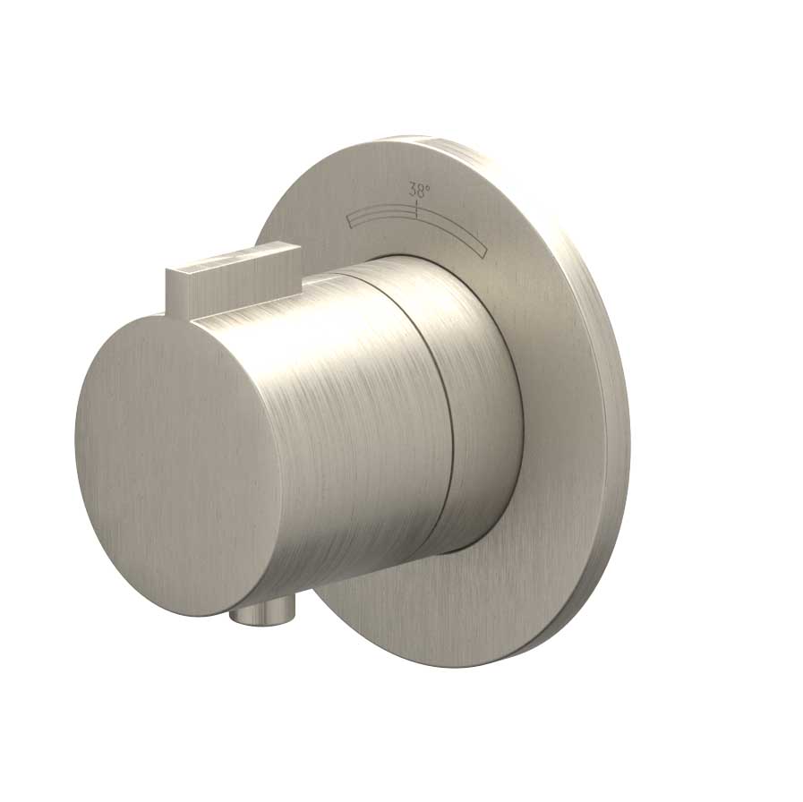 IVY Pact Afbouwdeel inbouwthermostaat symmetry met rond rozet 6202423 gebr. nickel PVD