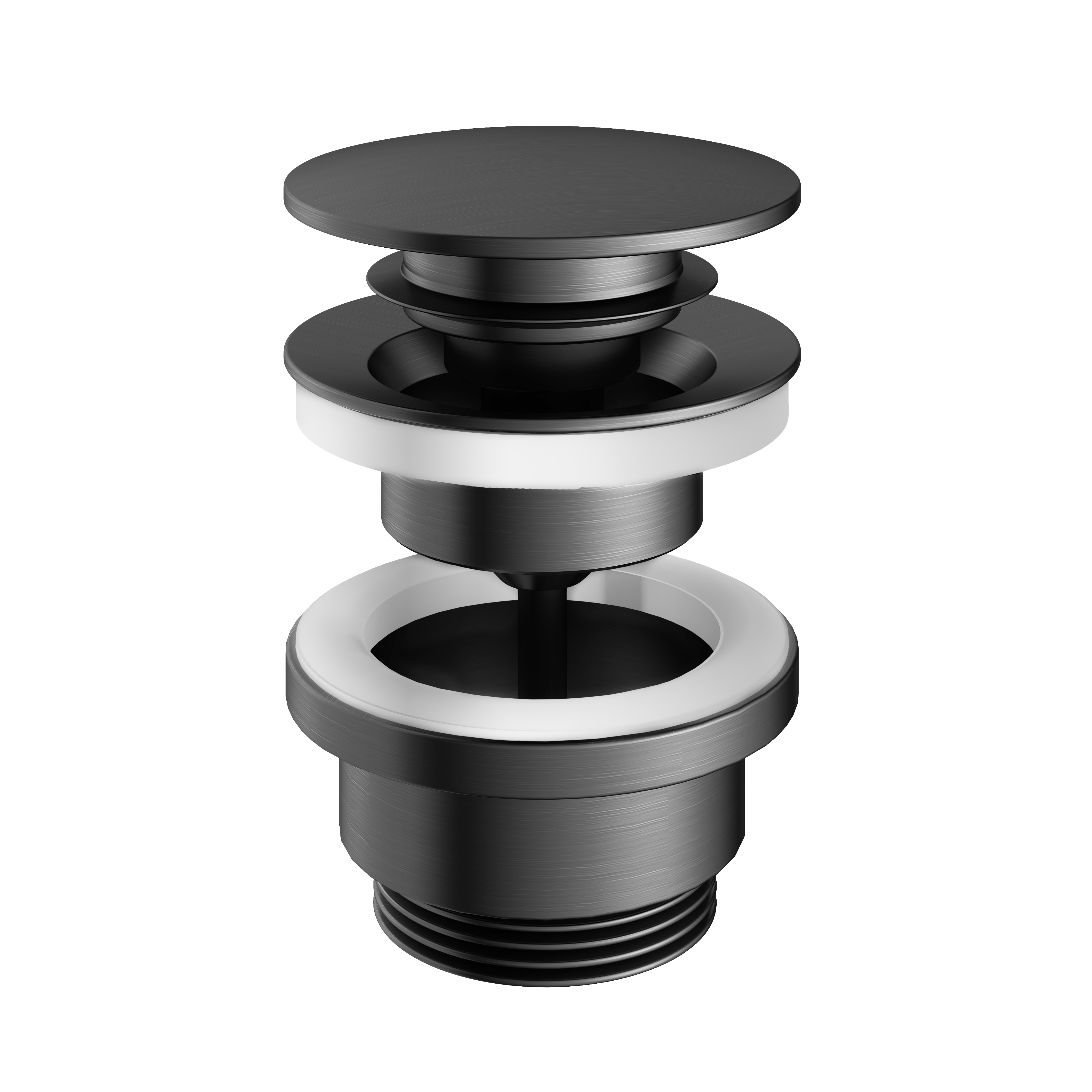 Hotbath Gal clickplug m. schroef rond P710BGP Geborsteld Gunmetal PVD