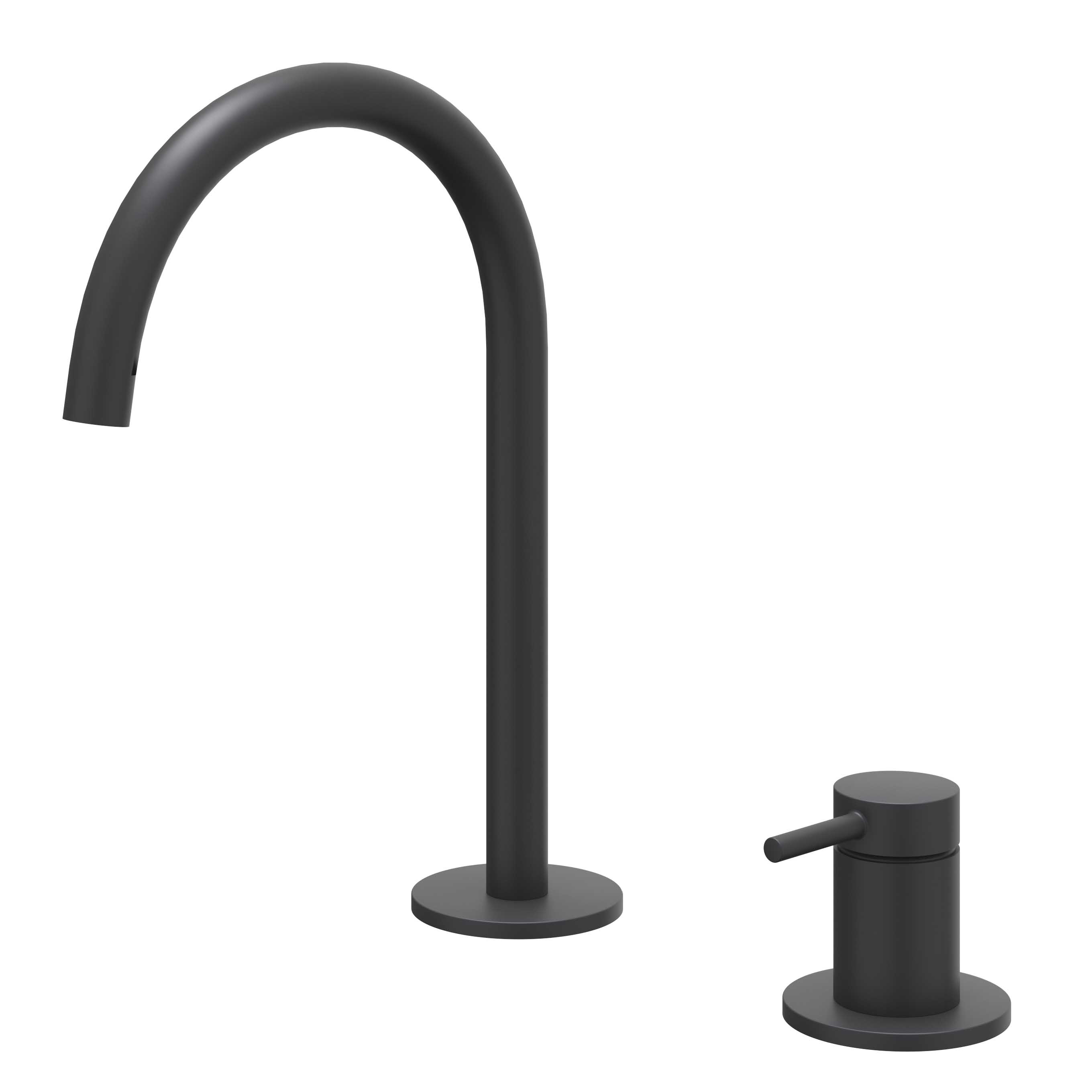 IVY Bond Wastafelmengkraan 2-gats bladmontage met uitloop coldstart 6100302 Mat zwart PED