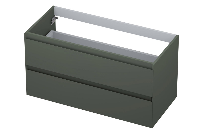 INK onderkast 2 laden gr.loos gelakt 45gr 1240427 mat beton groen H520xB1000xD450