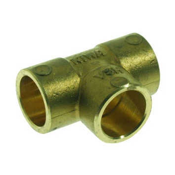 Messing soldeer T stuk 42x42x42 0430089