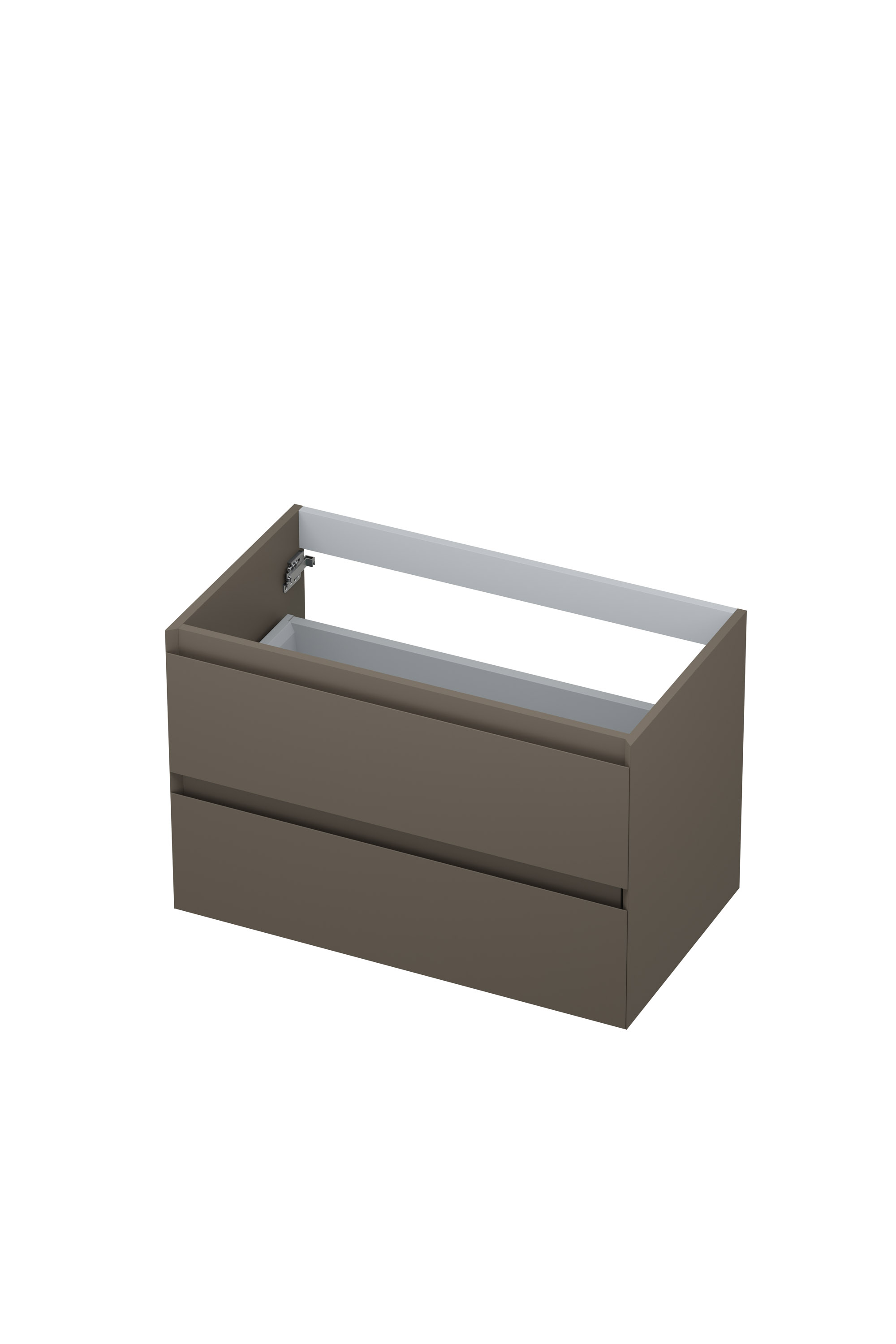 INK onderk. 2 laden greepl. gelakt 45gr 1240475 Mat taupe H520xB800xD450