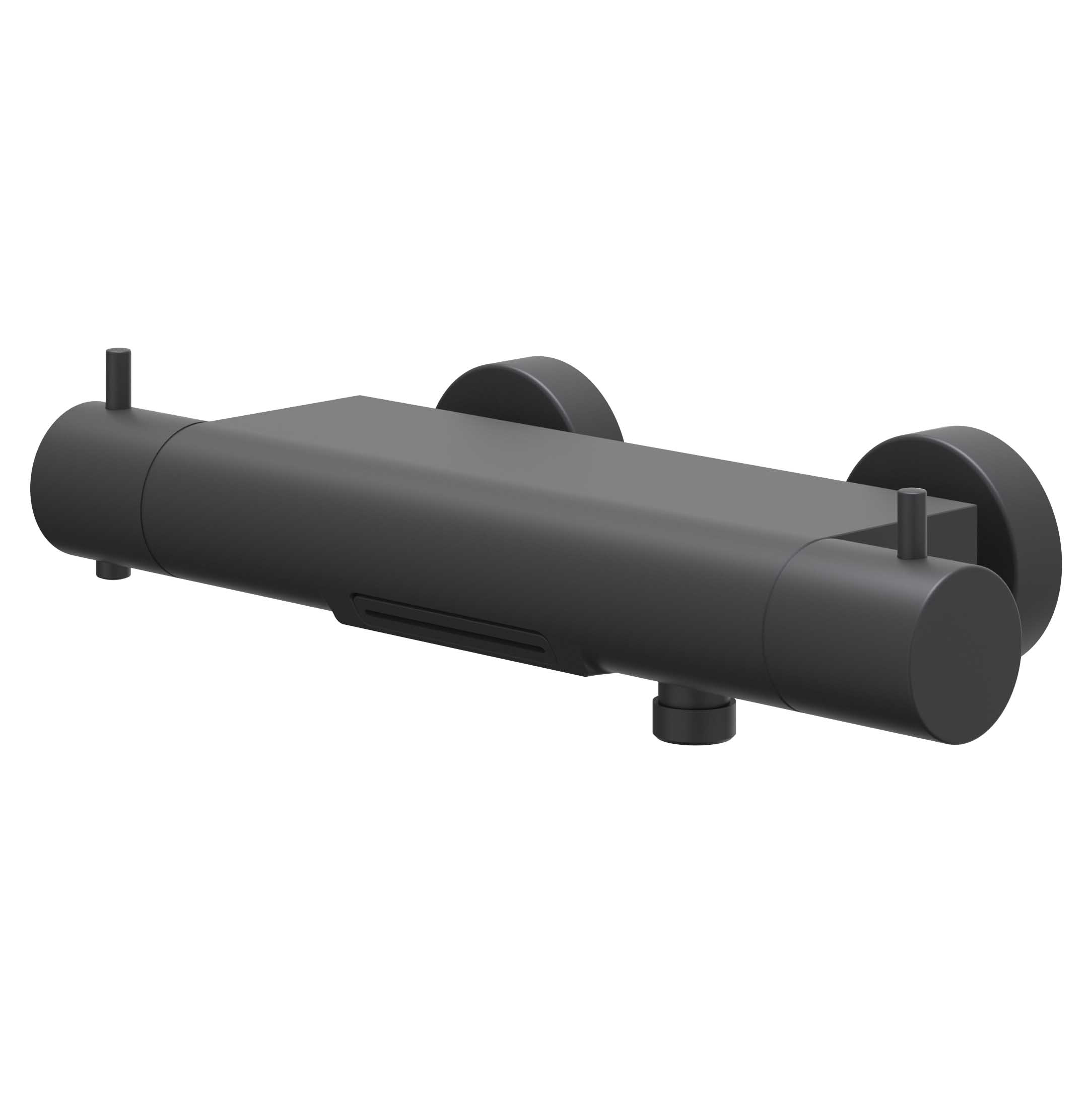 IVY Bond Badthermostaatkraan opbouw cooltouch met cascade uitloop 6301052 Mat zwart PED