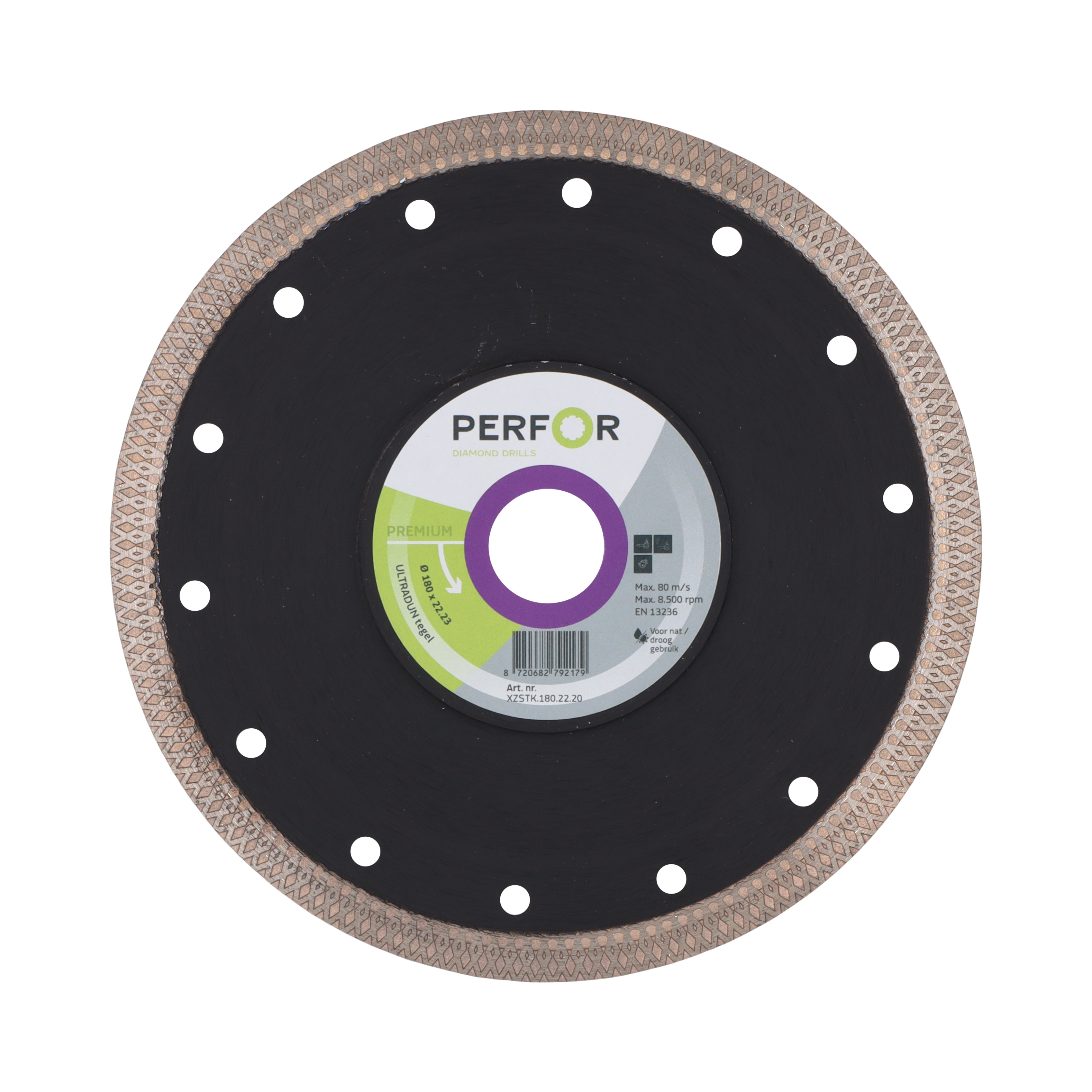 Zaagblad ULTRADUN tegel 180 asgat 22. XZSTK.180.22.20