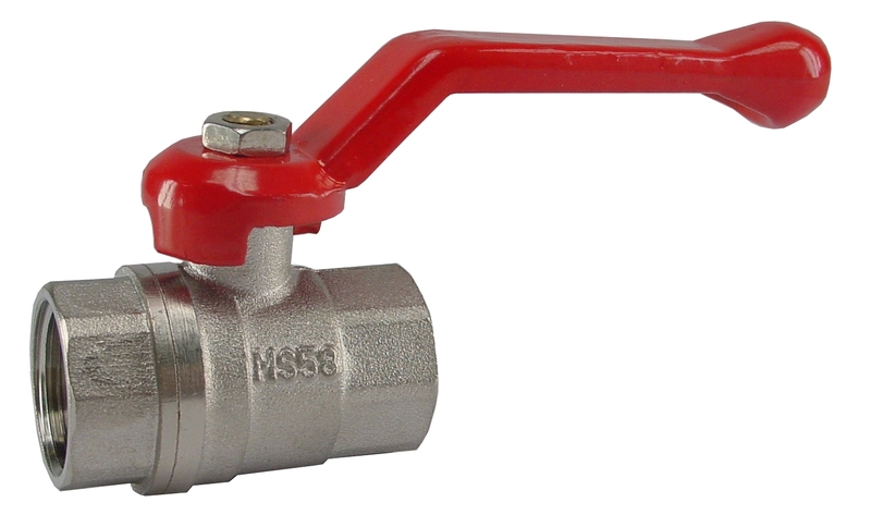 Kogelkraan 5/4 bndr. x 5/4 bndr. m/rode hendel