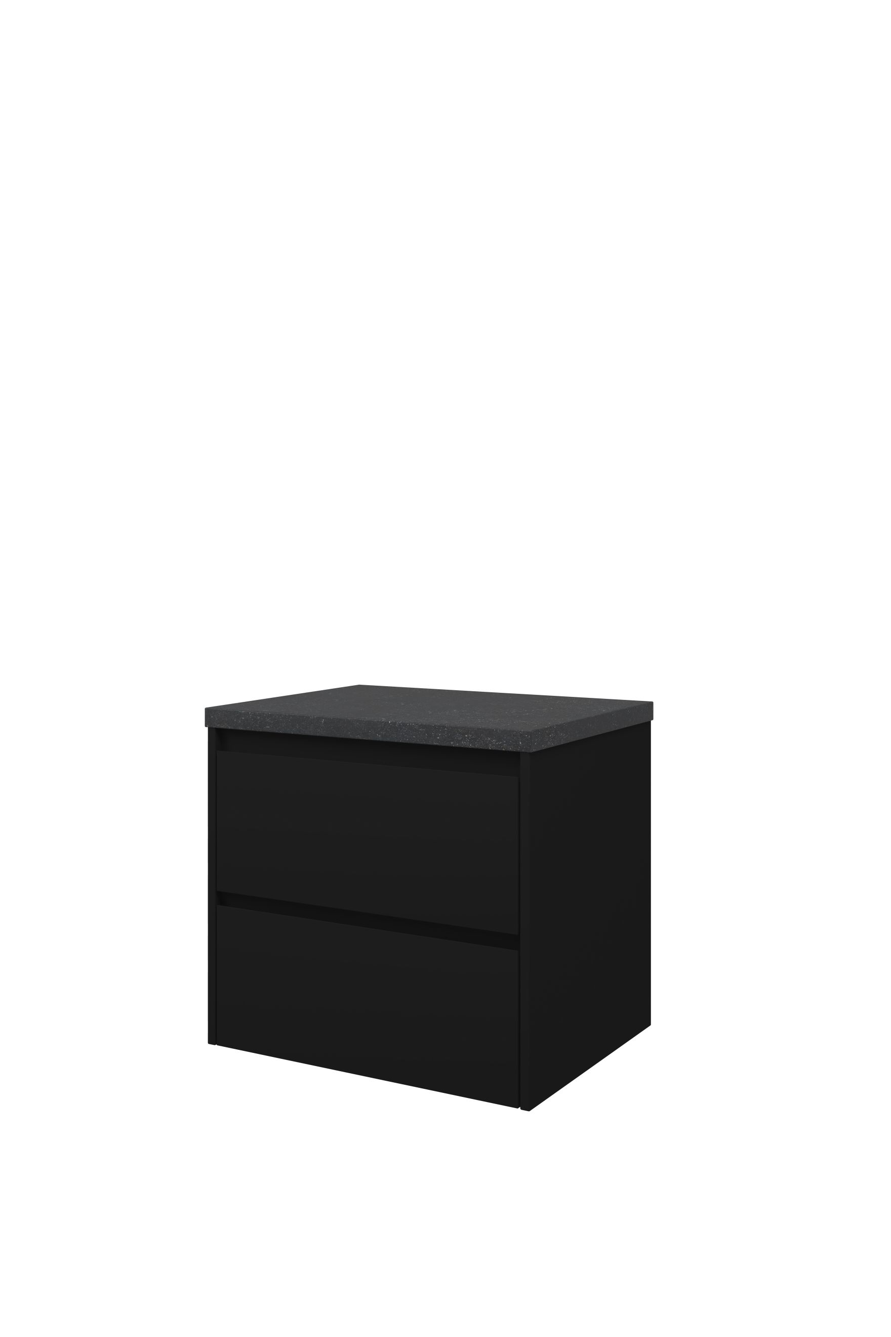 Proline Top afdekplaat hardsteen onderk. symm. H540xB600xD460 Mat zwart/Blue stone / 1817856