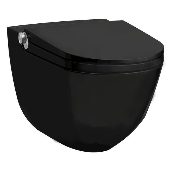 Laufen RIVA douche wc incl. closetzitting met deksel en softclose H8206917160001 Mat zwart