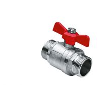 Kogelkraan 3/4 btdr. x 3/4 btdr. m/vlindergreep