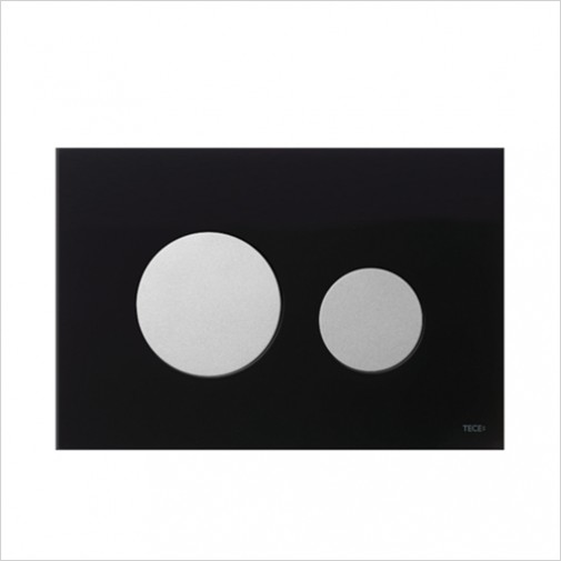 TECEloop wc-bedieningsplaat van glas 9240655  -  Zwart toetsen Matchroom