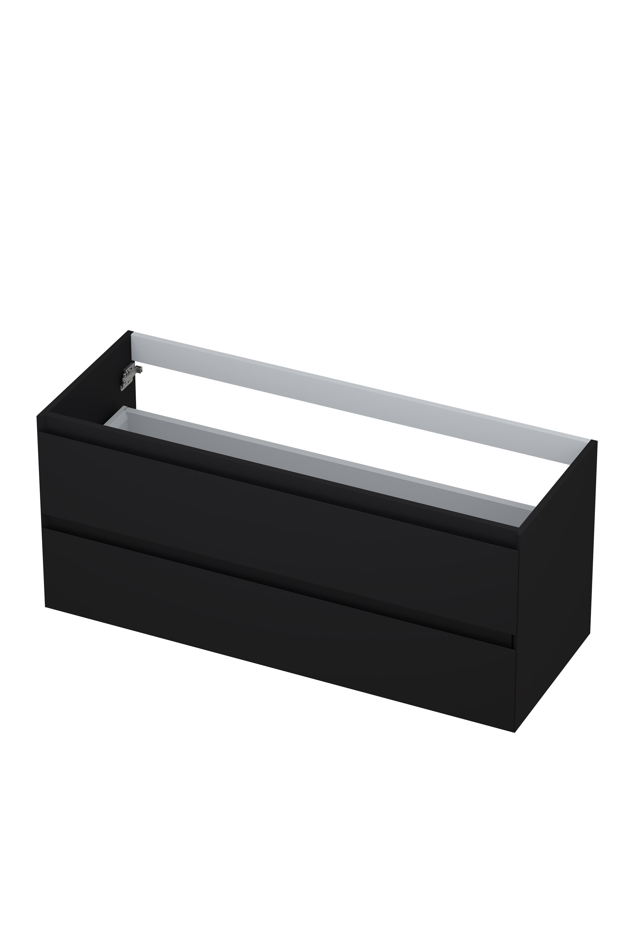 INK onderk. 2 laden greepl. gelakt 45gr 1240446 Mat zwart H520xB1200xD450