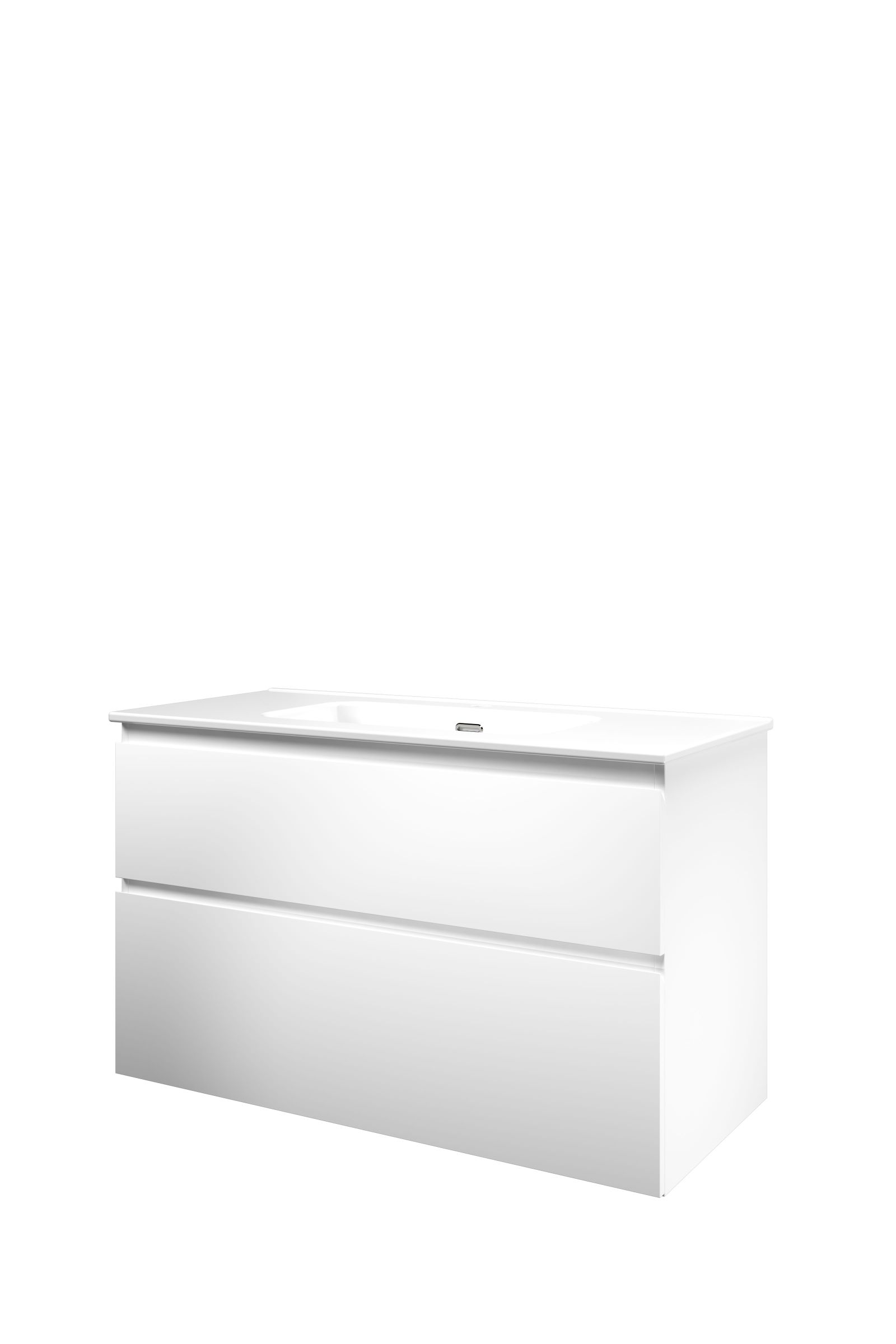 Proline set porselein Elegant wast. met 1 krgt. en onderk. a-sym. 1815255 Mat wit/Glans wit H620xB1000xD460
