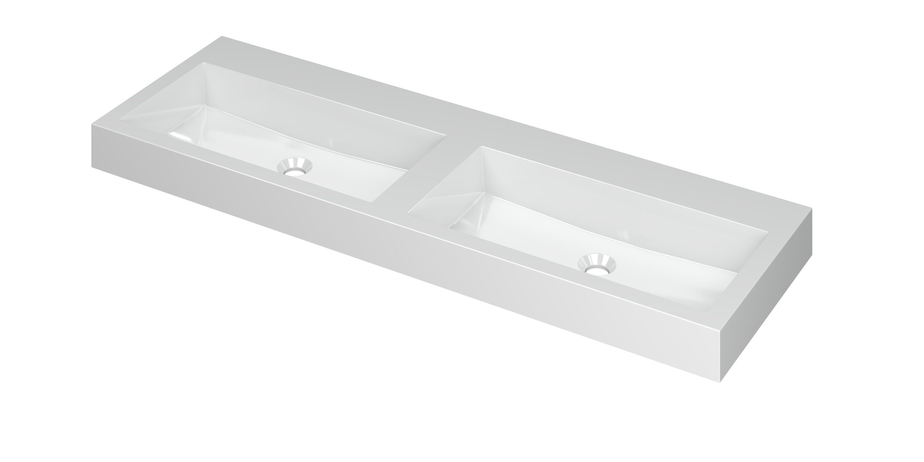 INK Momento wast. Polystone z. krgt. 3421050 Glans wit H90xB1400xD450