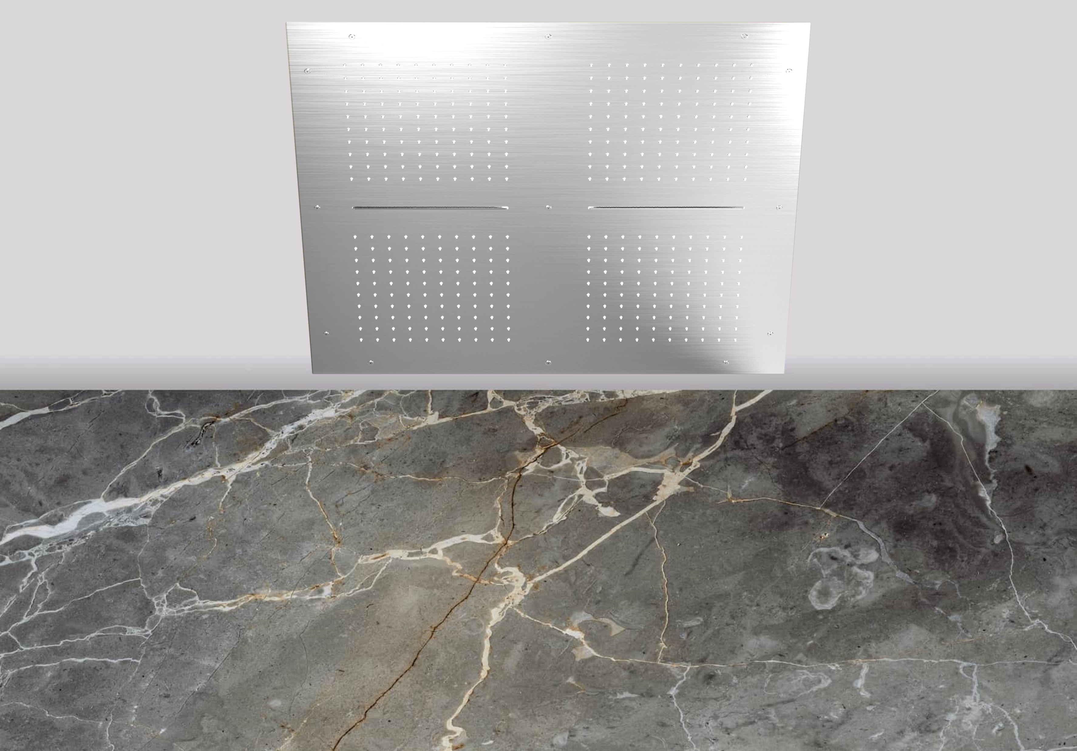 Lagoo Nesso Hoofddouche Showerlicious 800 x 800 m. 4 regen 2 cascades N8235CH Chrome