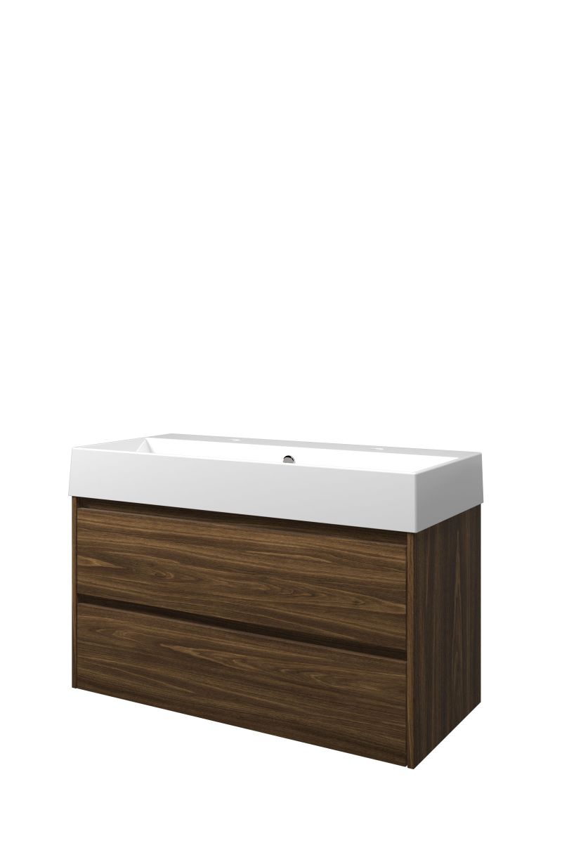 Proline set porselein Loft wast. met 2 krgt. en onderk. sym. 1815463 Cabana oak/Glans wit H620xB1000xD460