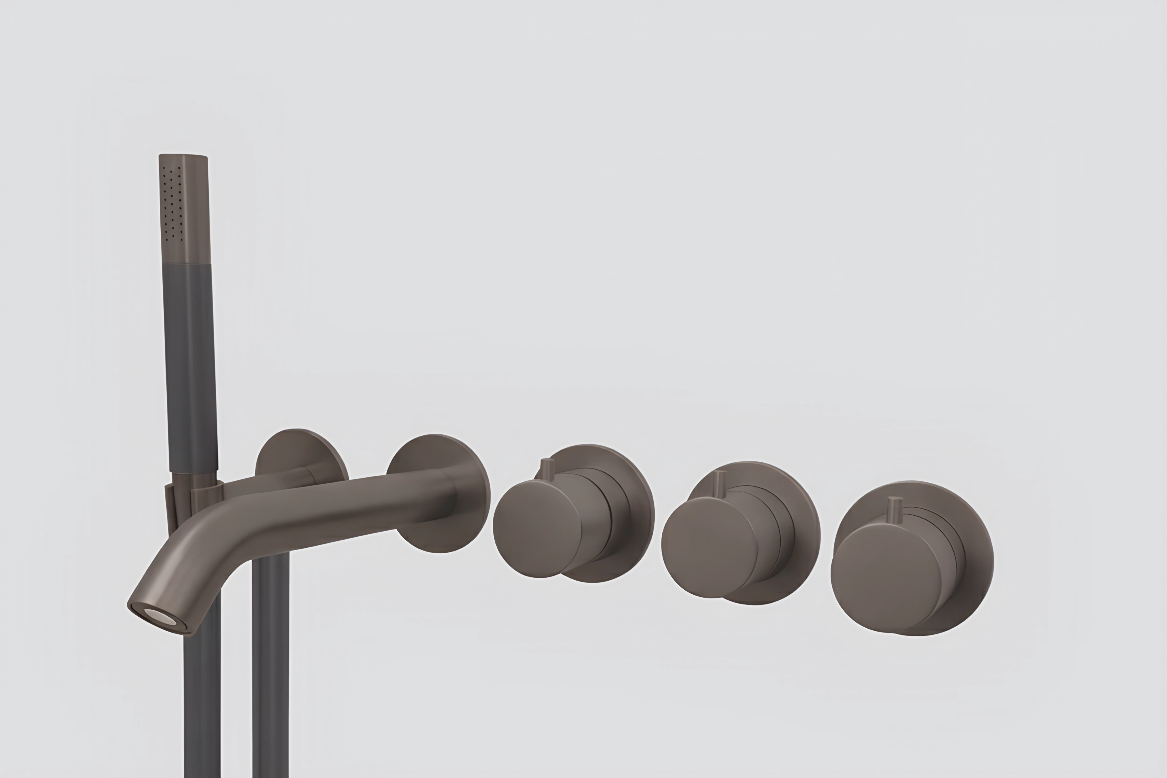 Lagoo Garda Inbouw bad thermostaat Tripple7 met uitloop 2-weg omstel en handdouche G3207TC Tuscany