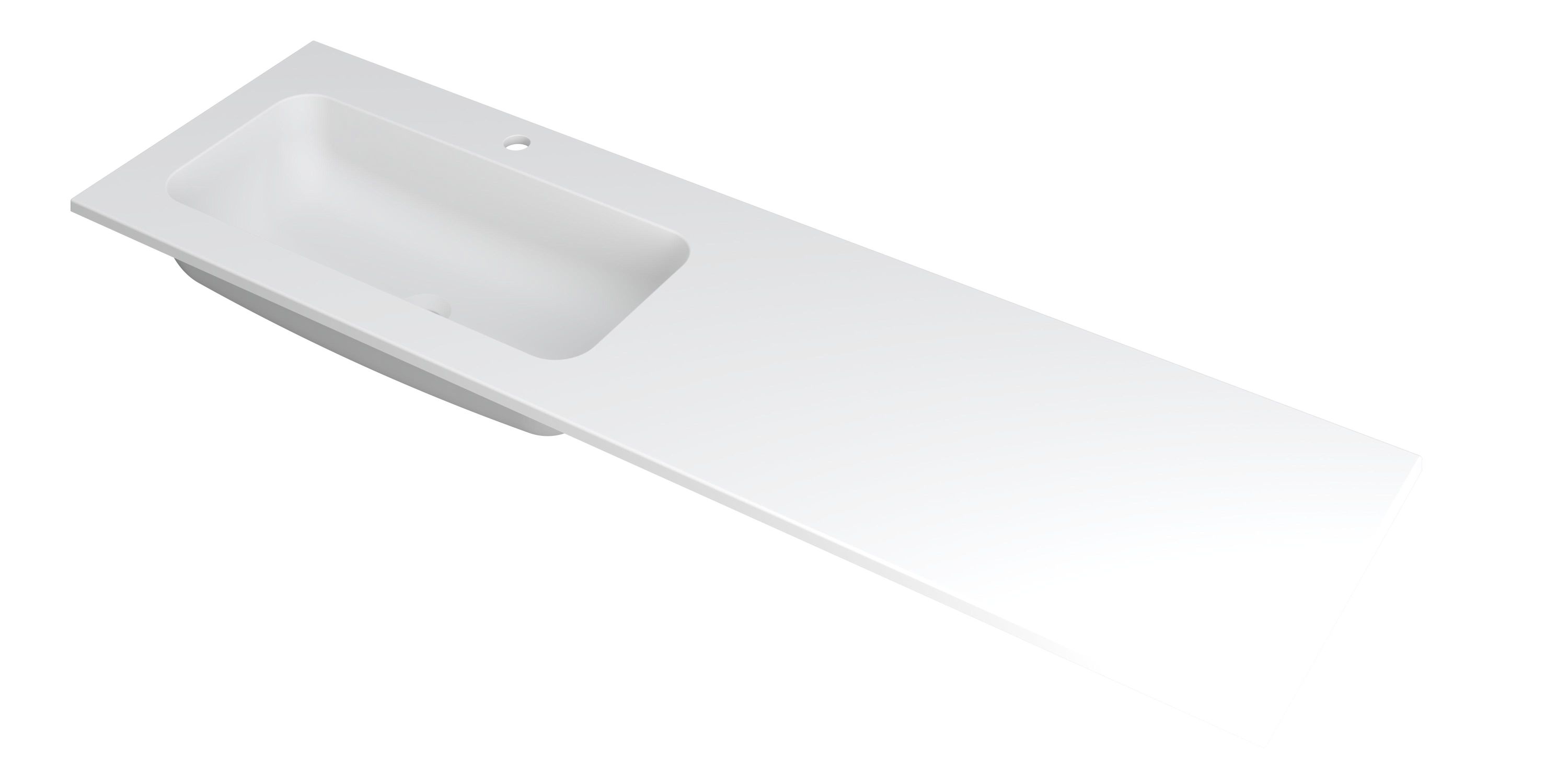 INK Faktor wast. polystone links met 1 krgt. 3407245 Mat wit H15xB1600xD450