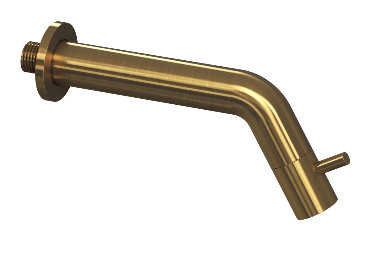 INK fonteinkraan koudwater wandmodel inkortbaar 9902314 Brushed mat goud