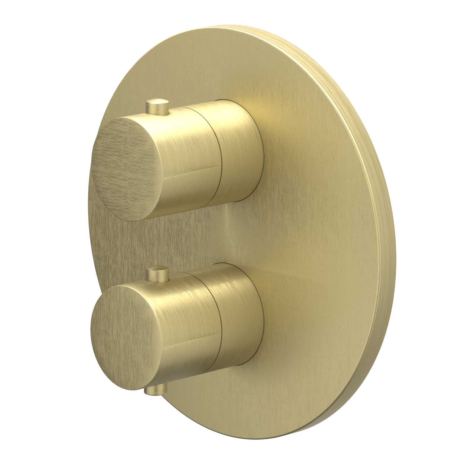 IVY Bond Afbouwdeel inbouwthermostaat met 1 losse stopkraan 6201254 gebr. mat goud PVD