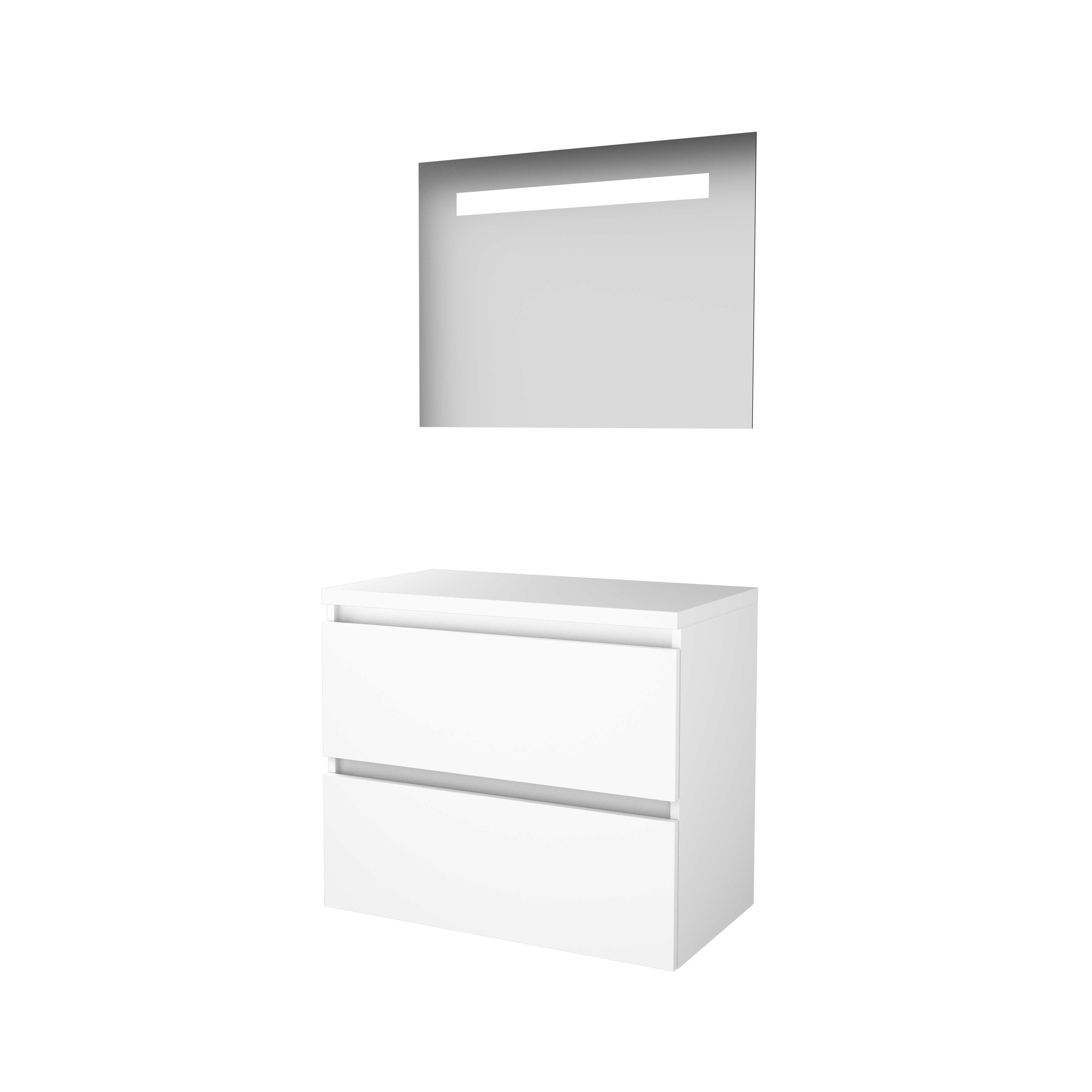Basic Econom. 46 onderk. GL incl. 2 la + afdekplaat incl. spg. m. geint. Led B800xD460 Ice White / 1813462