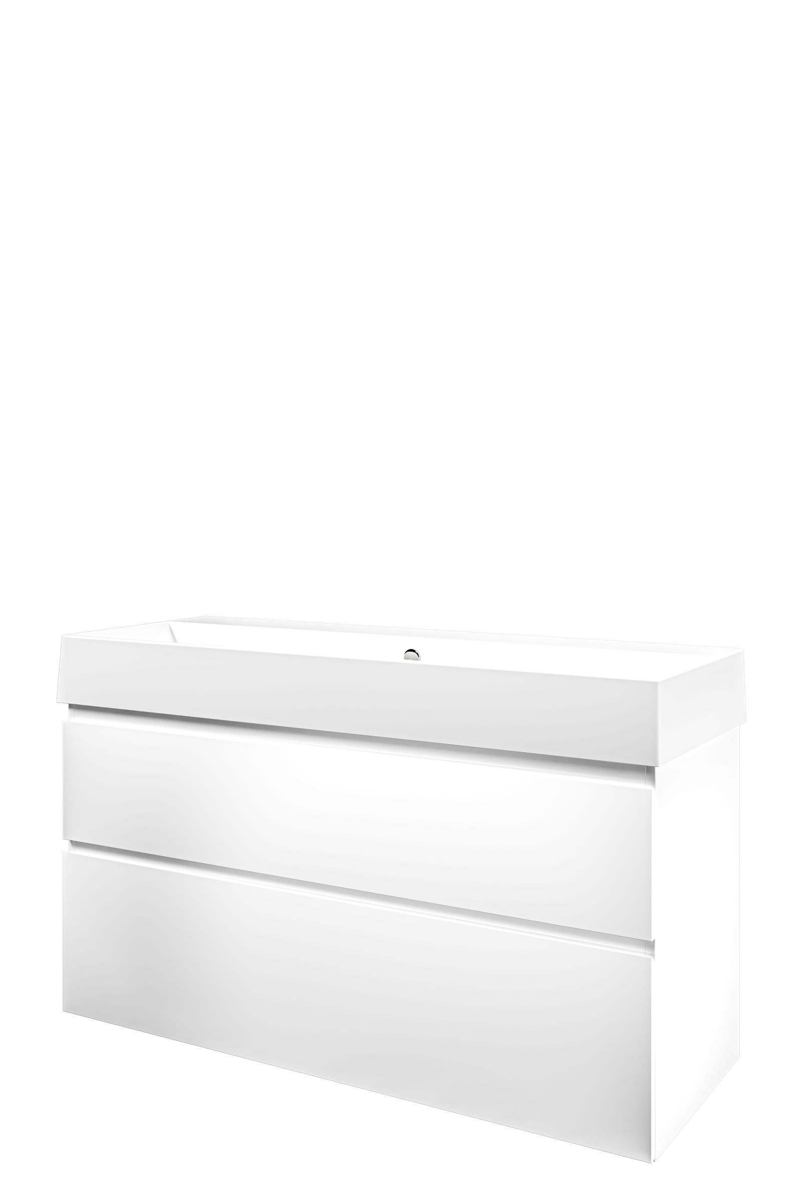 Proline set porselein Loft wast. z. krgt. en onderk. a-sym. 1815575 Mat wit/Glans wit H700xB1200xD460