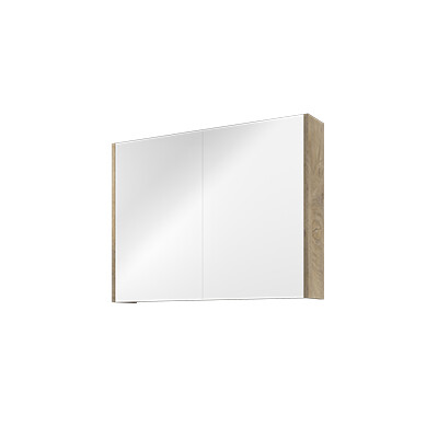 Proline spiegelkast Comfort met spiegel op plaat aan binnenzijde 2 deuren 1808601 Raw oak H600xB800xD140