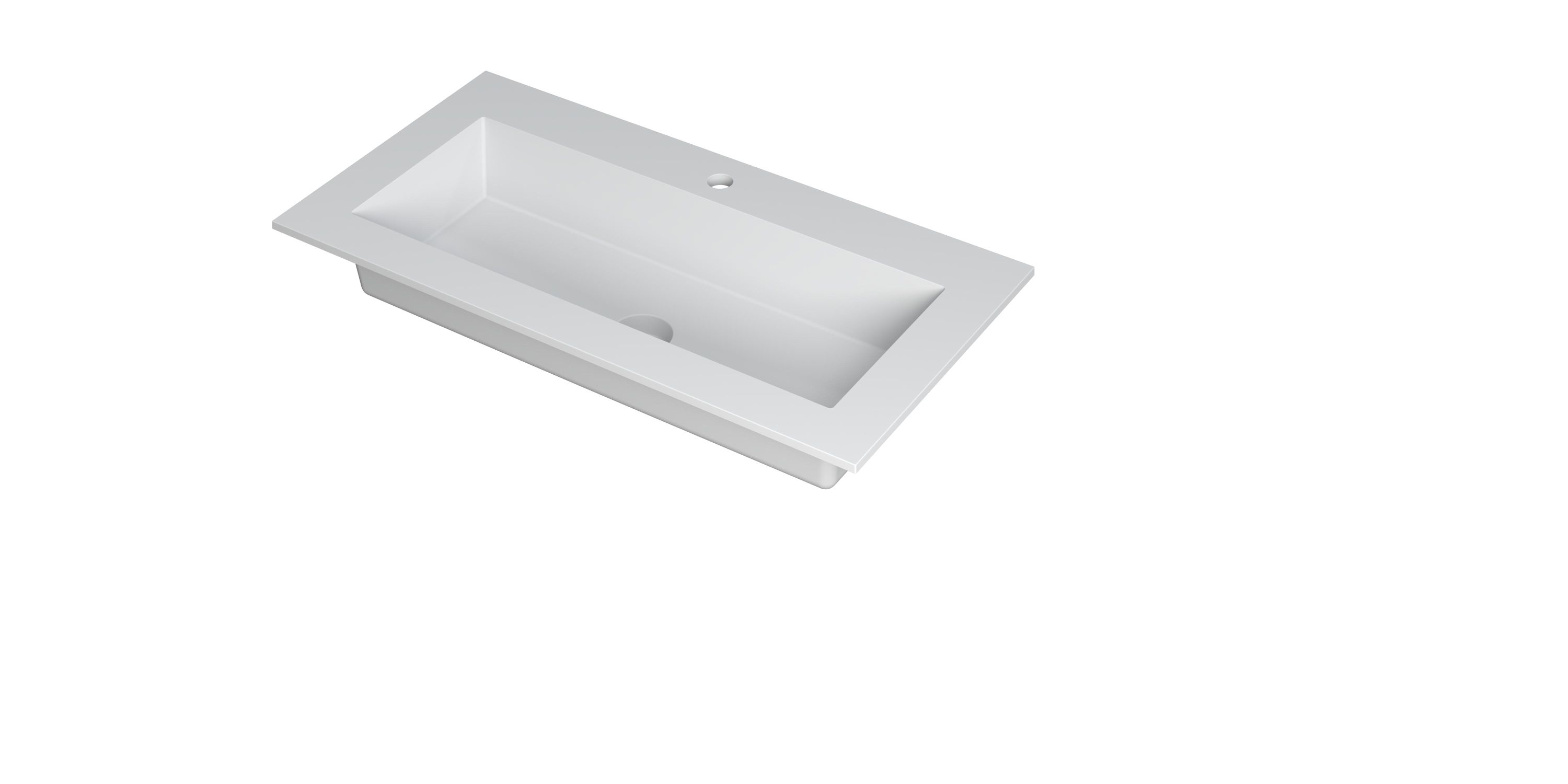 INK Kraft wastafel enkele bak 1 krgt 3417341 m. wit H10xB900xD450