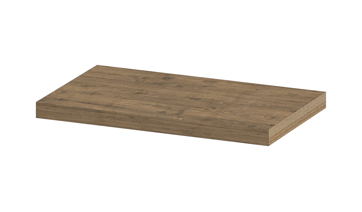 INK wandplank in dekor dikte 35mm voorzijde afgekant tbv nis 1258800 Naturel eiken H35xB600xD350