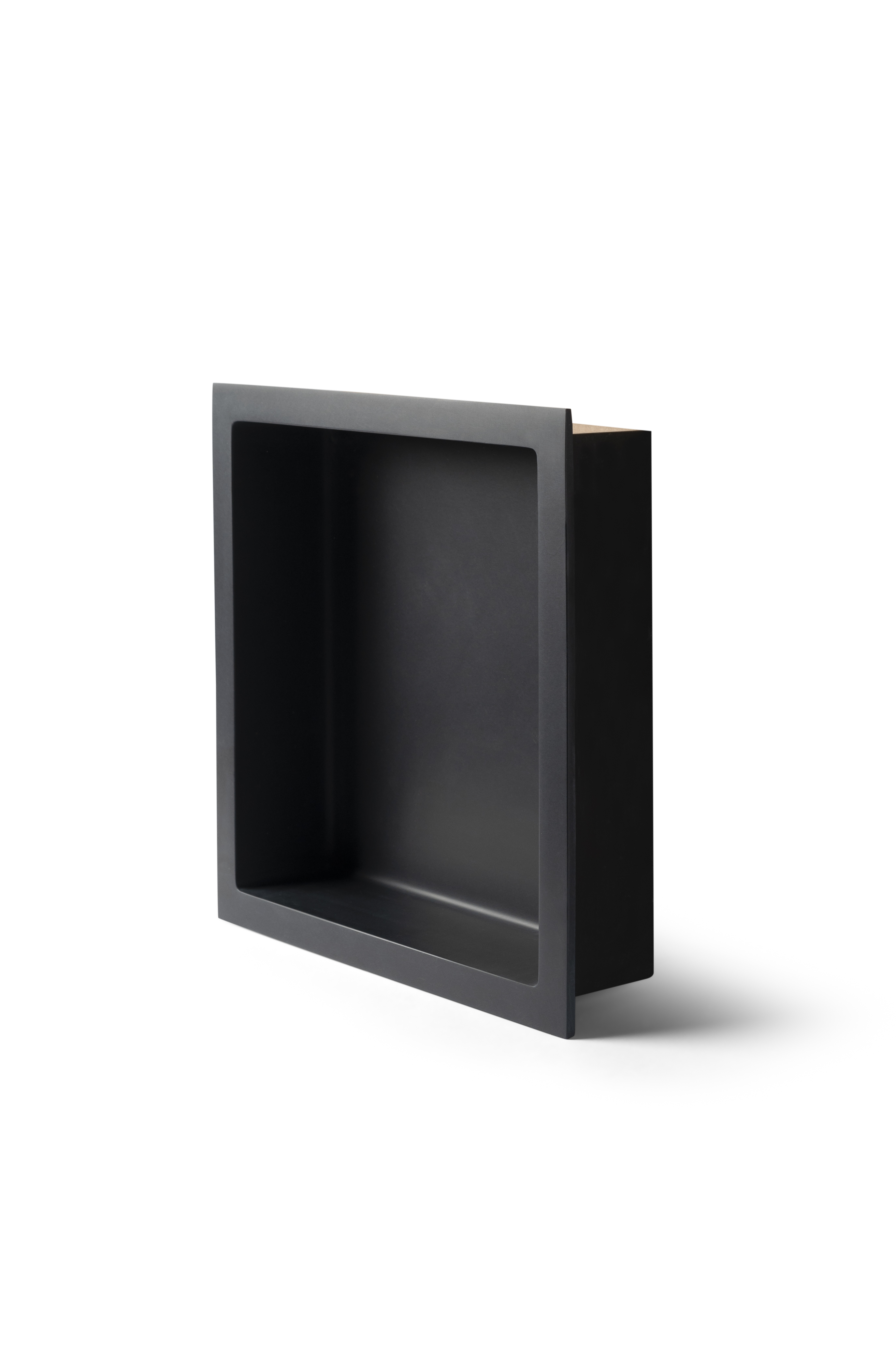 Luca inbouwnis MET FLENS 29.5x29.5x7cm solid surface Antraciet mat LUVA1430A