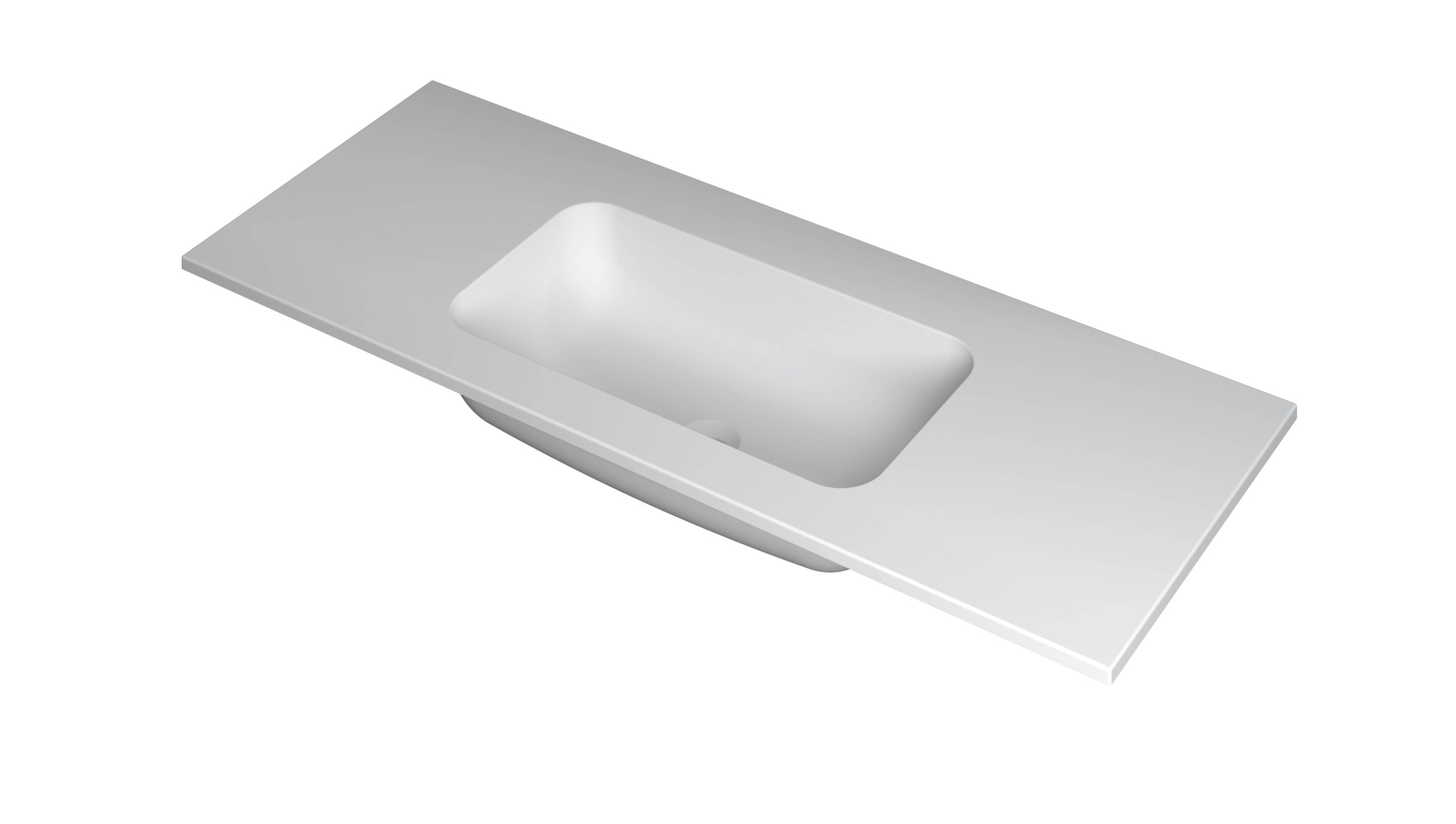 INK Faktor wast. polystone midden zonder krgt. H15xB1200xD450 Mat wit / 3407260