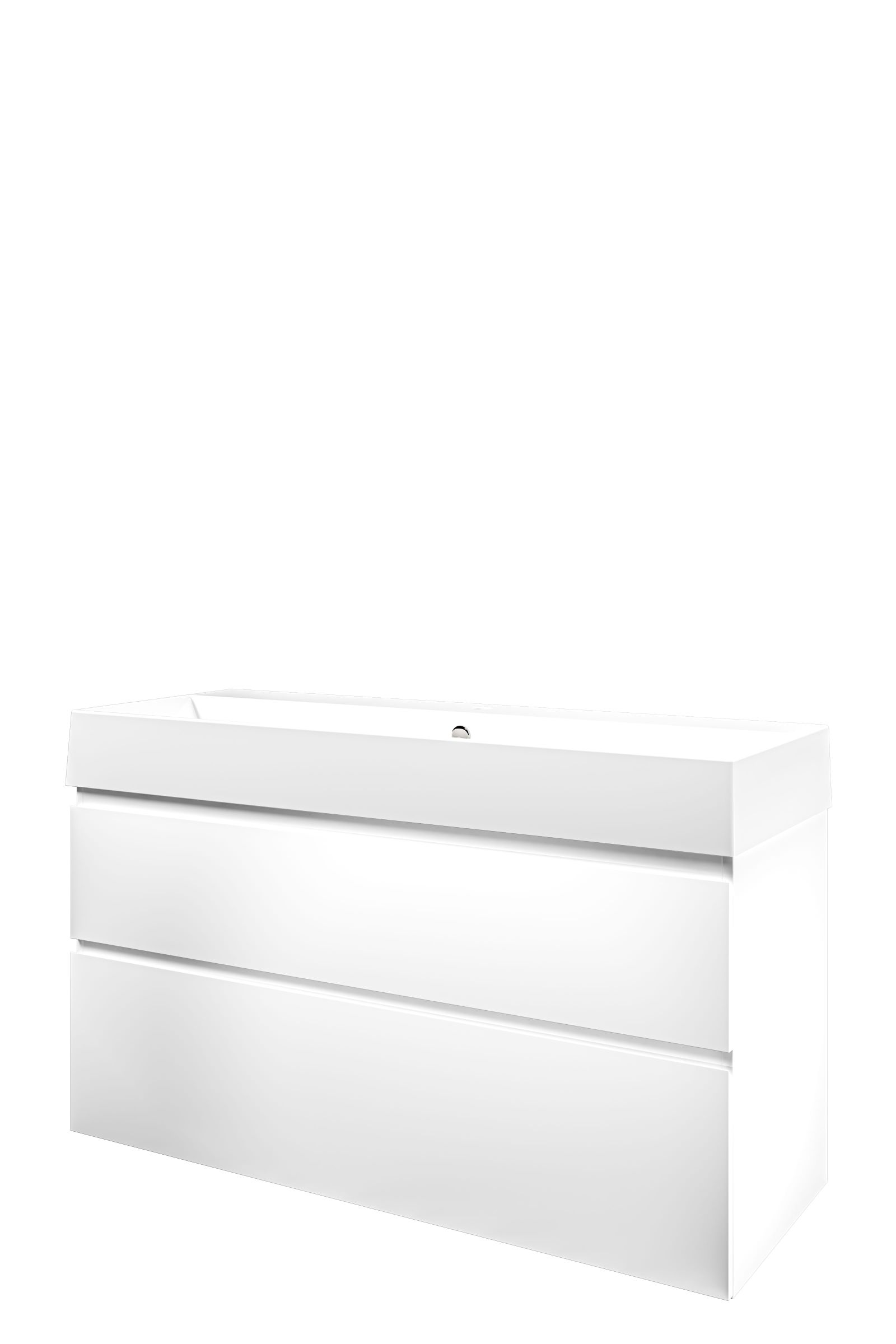 Proline set porselein Loft wast. met 1 krgt. en onderk. a-sym. 1815585 Mat wit/Glans wit H700xB1200xD460