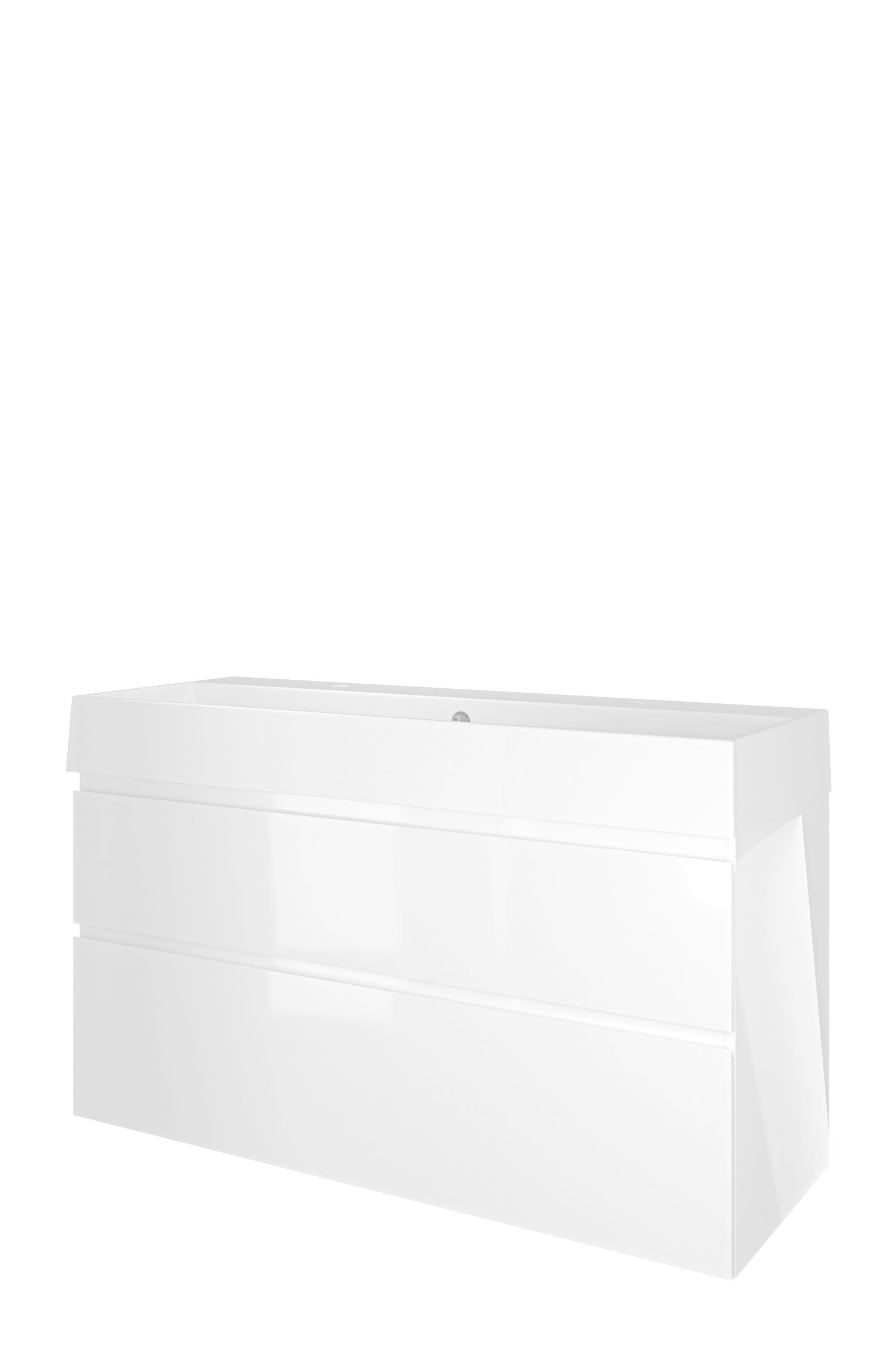 Proline set porselein Loft wast. met 2 krgt. en onderk. a-sym. 1815594 Glans wit/Glans wit H700xB1200xD460