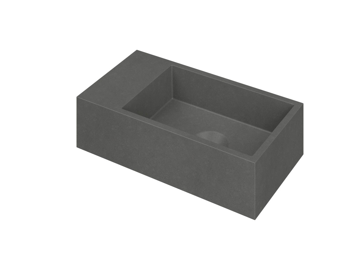 INK Versus Fontein Quartz links z. krgt. 3404102 Quartz grijs H90xB360xD180