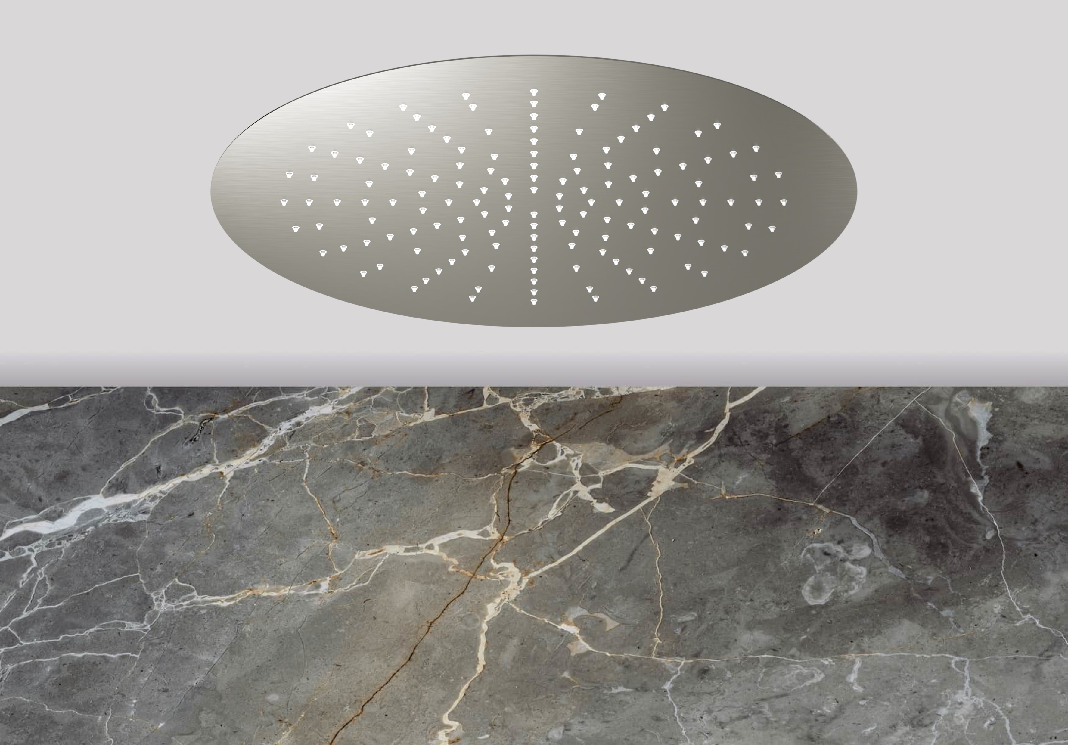 Lagoo Nesso Hoofddouche Easy Peasy 440 m. Easy Fix systeem N8201BN Brushed Nickel