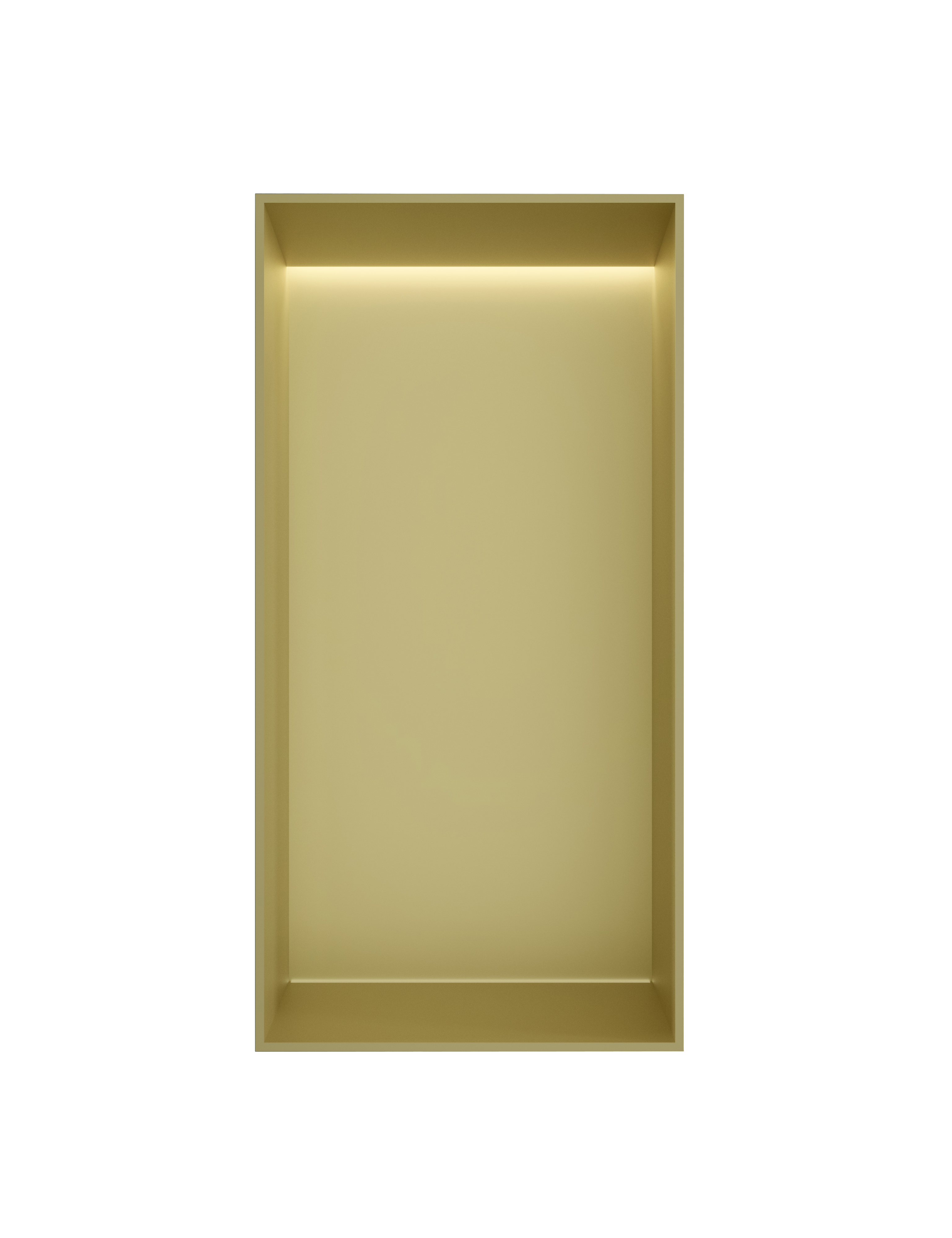 Hotbath More inbouwbox of inbouwnis 30x15x10cm frameless + LED BOX015FLBBP Geborsteld messing PVD