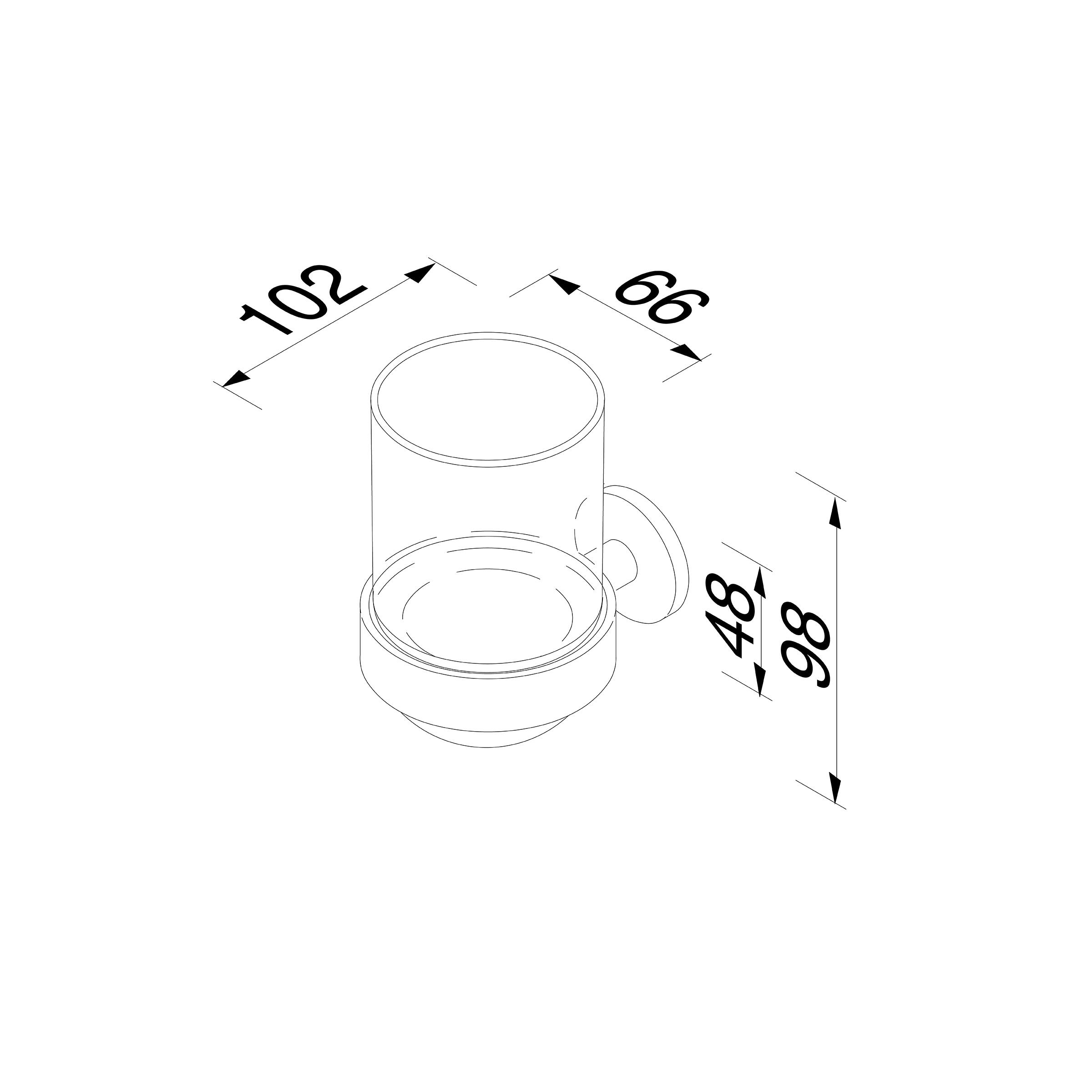 Geesa Nemox brushed bronze Glashouder met glas 916502-10