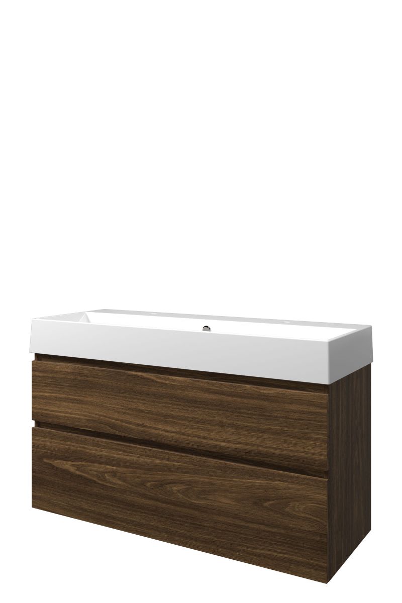Proline set porselein Loft wast. met 2 krgt. en onderk. a-sym. 1815593 Cabana oak/Glans wit H700xB1200xD460