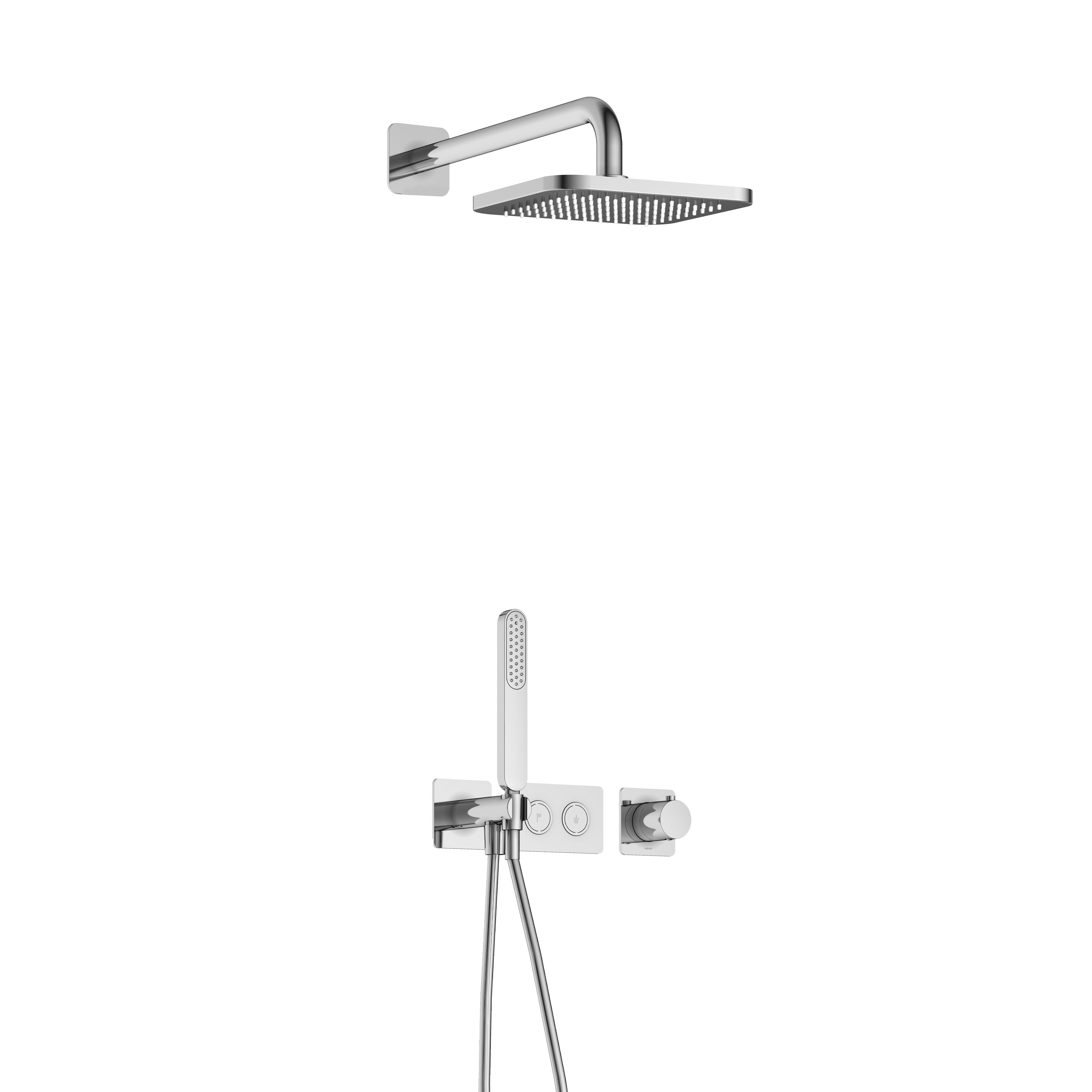 Hotbath Gal inbouwset m. 2 pushbuttons IBS41CR Chroom