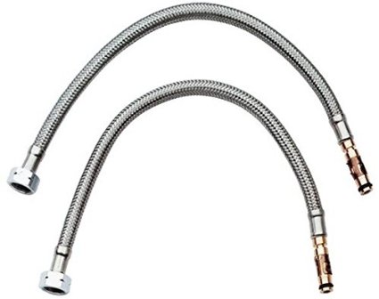 Grohe fle x ibele slangen met clip 45484000 chroom per set