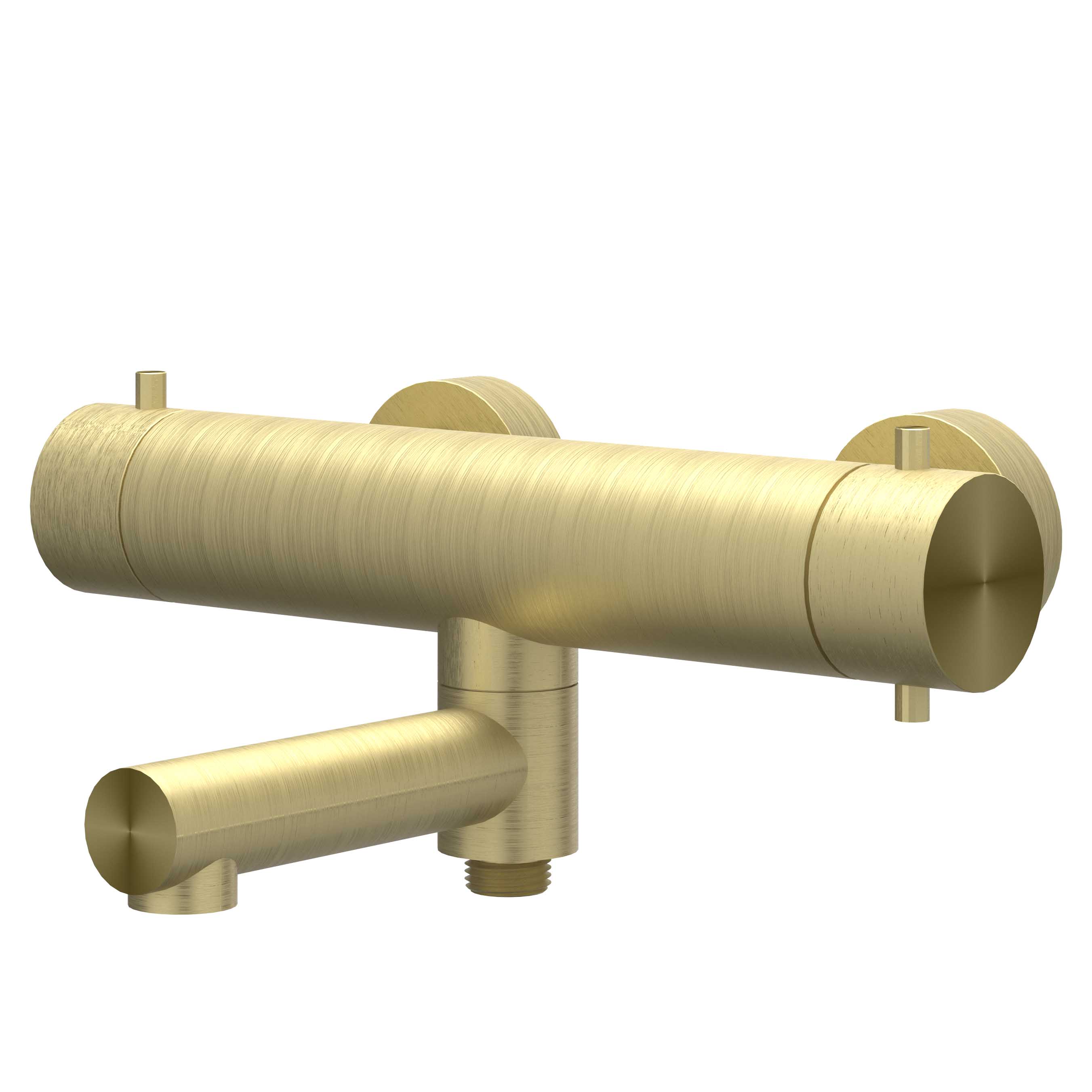 IVY Concord Badtherm.kraan opbouw m/wegdraaibare baduitloop m/omstel 6301012 RVS316 gebr. mat goud PVD