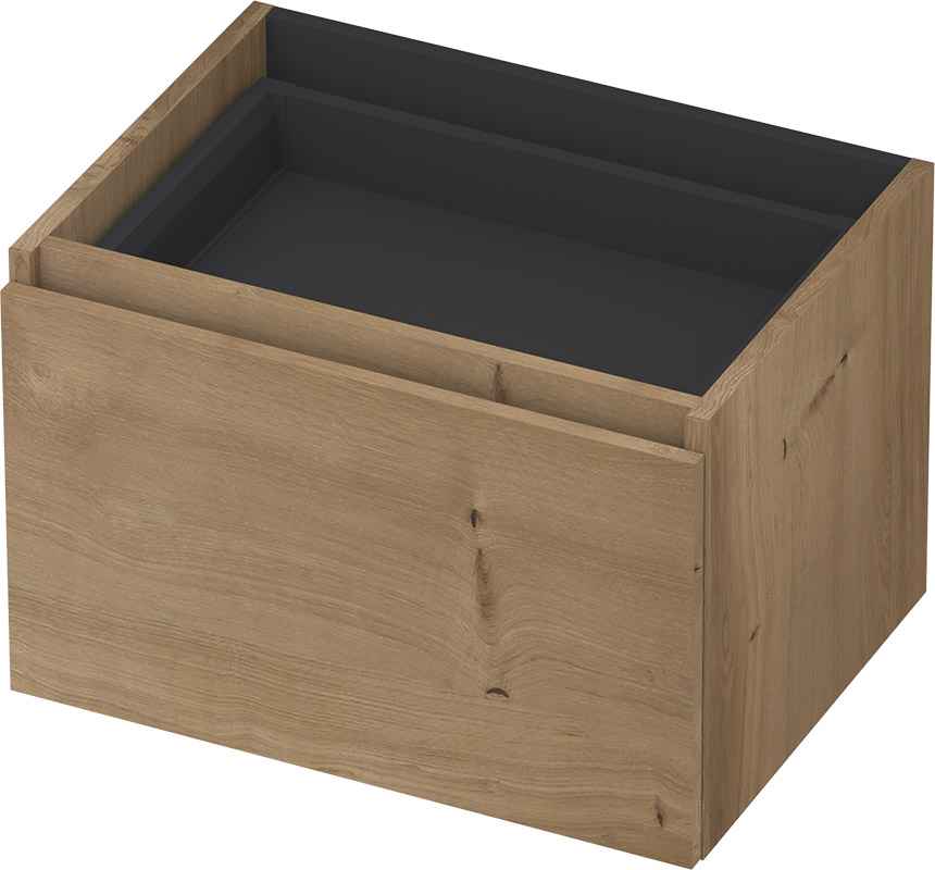 INK Fineer onderkast 1L m. binnenla gr.loos houten keerlijst fineer z. uitsparing 1221302Z Ash grey H400xB600xD450