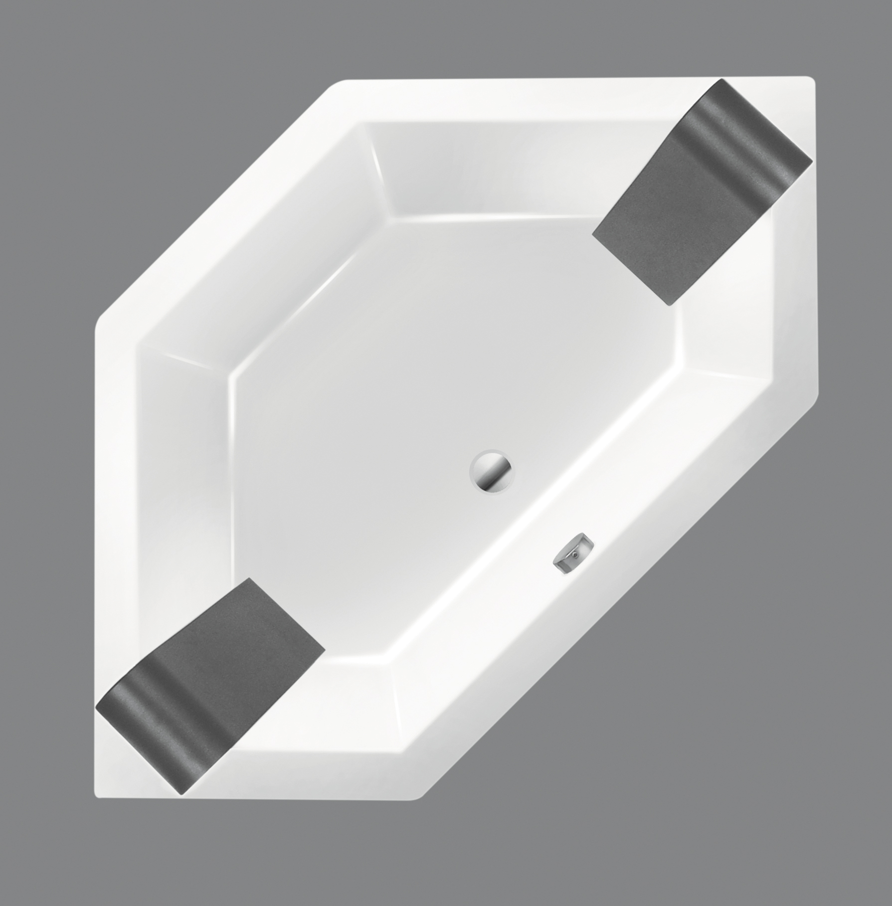 Xenz Society Hoekbad acryl 145x145x50 Wit