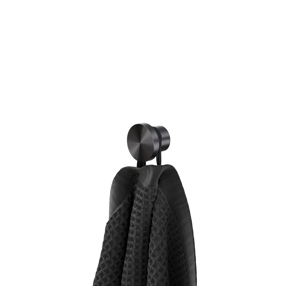 Geesa Opal handdoekhaak klein 917213-09 geborsteld zwart metaal