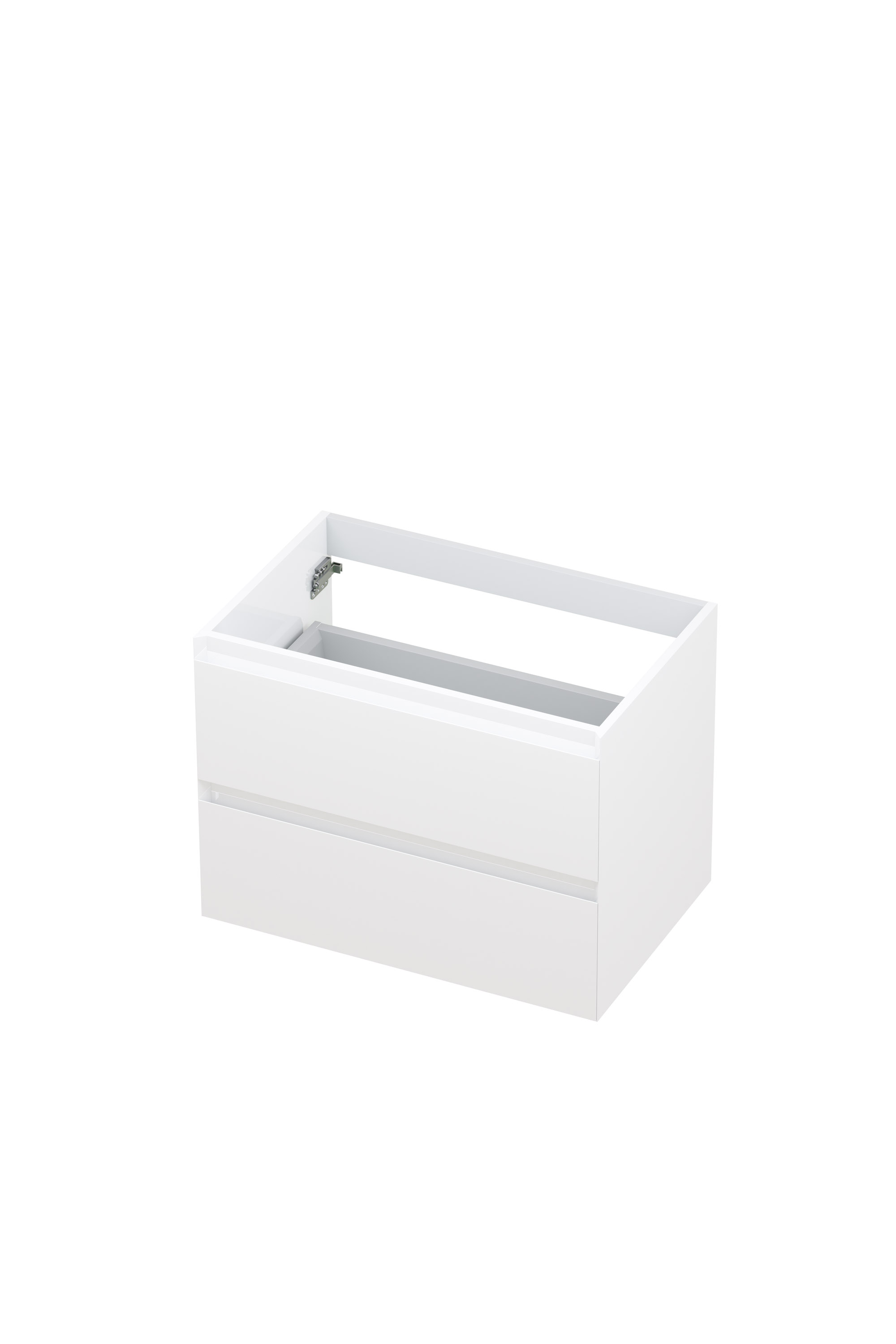 INK onderk. 2 laden greepl. gelakt 45gr 1240412 Hglans wit H520xB700xD450