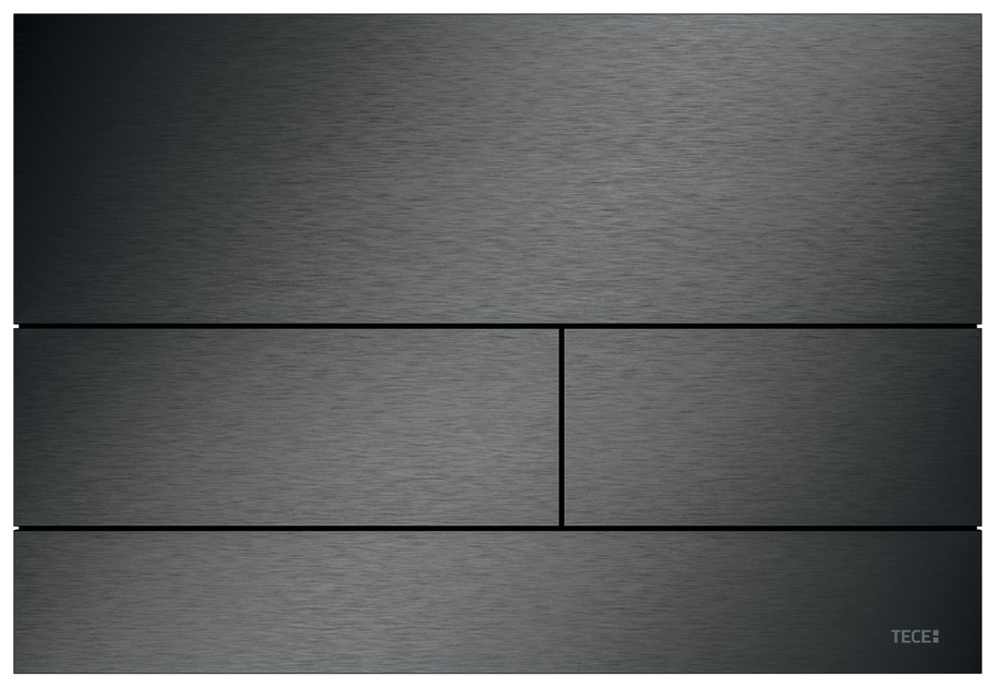 TECEsquare II metaal WC bedieningsplaat duo Brushed Black Chrome / Geborsteld Zwart Chroom 9240846