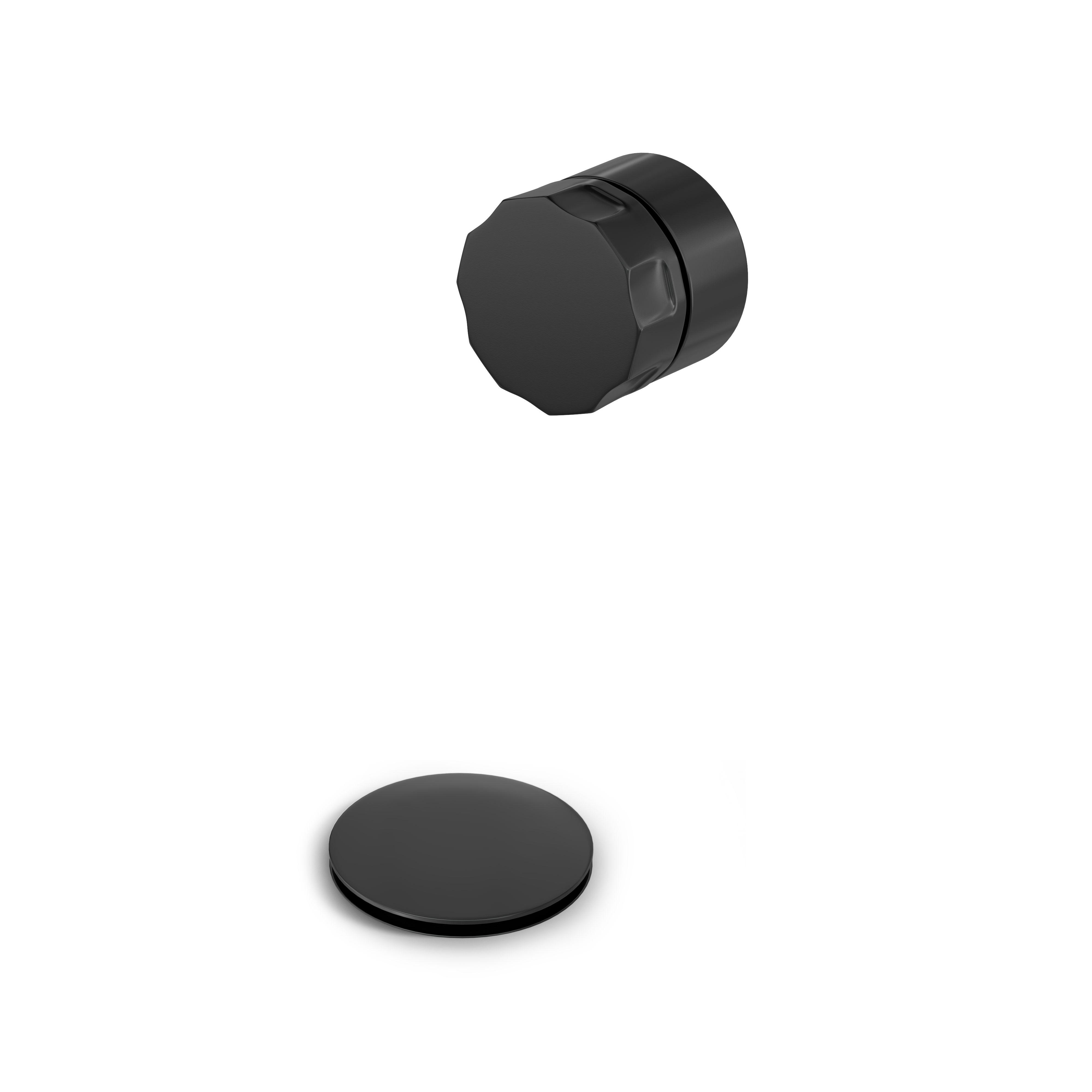 Hotbath Cobber badoverloop-vulcombinatie verlengd P033MBP Mat Zwart PVD