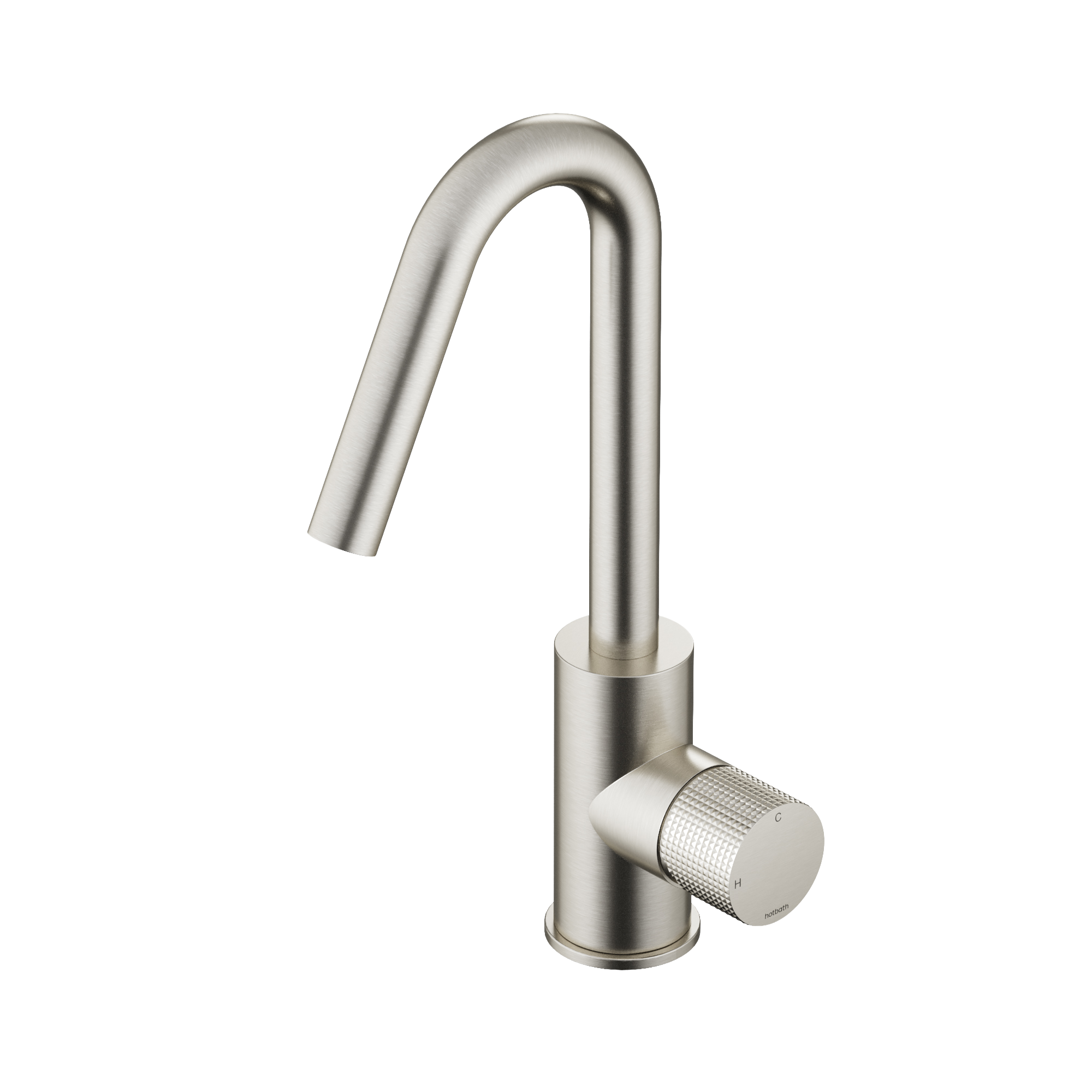 Hotbath GUY wastafelmengkraan met draaibare uitloop GY004DGN Geborsteld nikkel