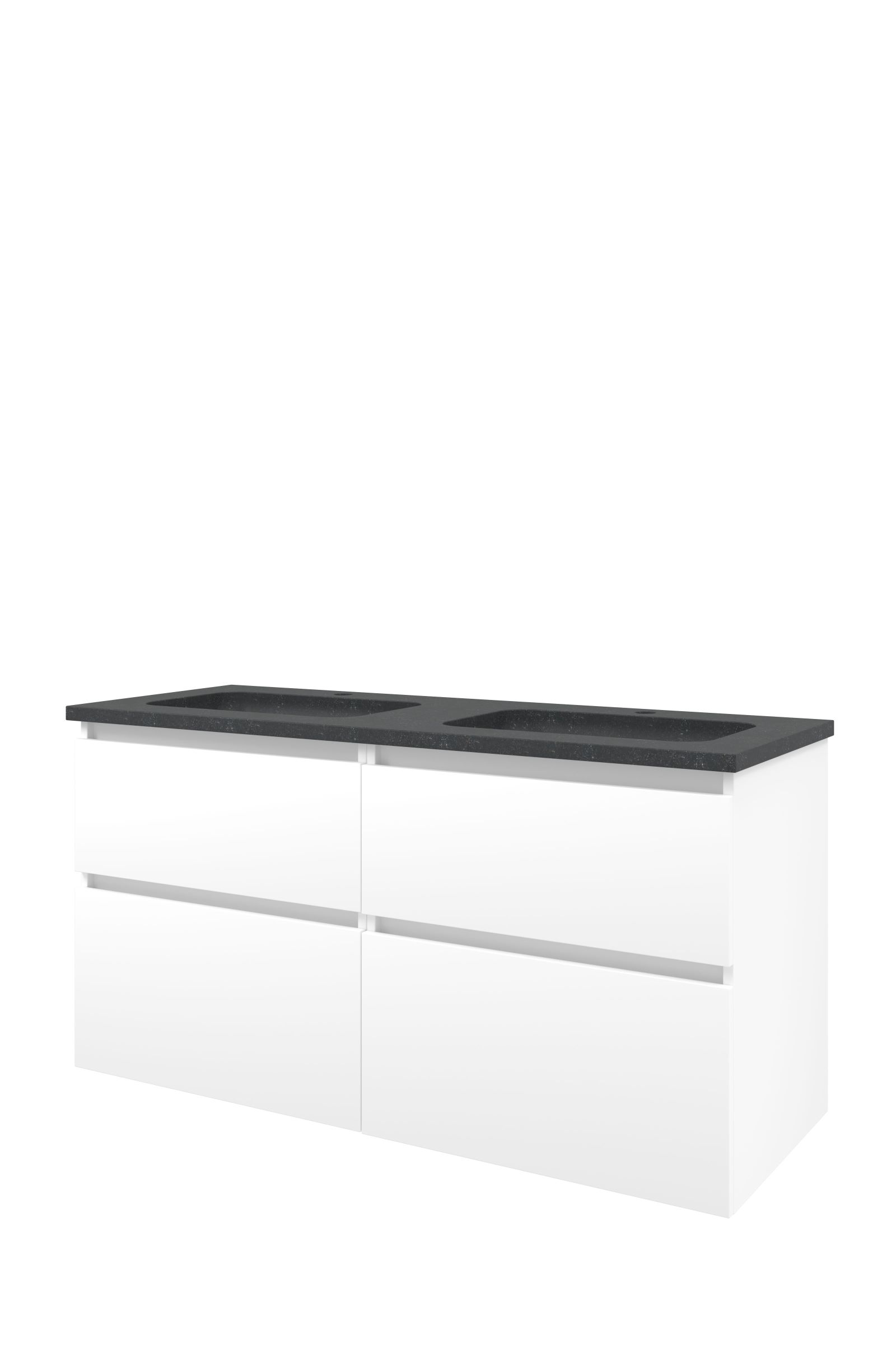 Proline set hardsteen Elegant wast. z. krgt. en onderk. 4 laden a-sym. 1815885 Mat wit/Blue stone H625xB1200xD460